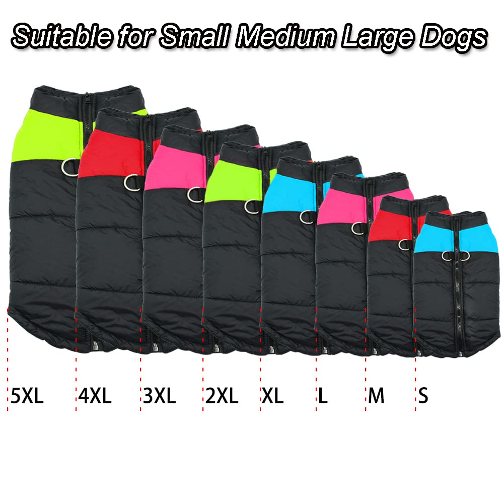 Abrigo para Perro Impermeable Chaqueta Cálido de Invierno y Otoño, Ropa de Algodón para Perros Pequeños Medianos y Grandes Mascotas Chaleco de Cachorro y Gato para Clima Frio