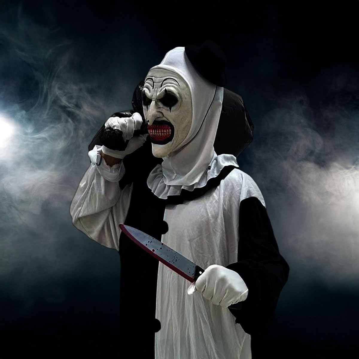 Disfraz Terror Payaso Asesino,Disfraz de Payaso Terrifier,disfraz de payaso asesino con máscara,para Halloween,mascarada, cosplay, (Niños-L)