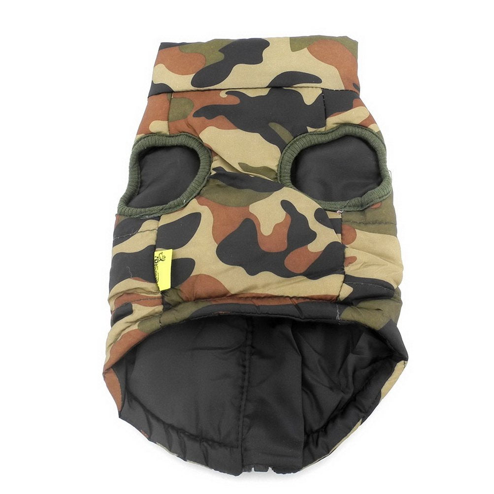 Arnés Abrigos y Chaqueta para Perros Pequeño Impermeable Invierno Acolchado Cachorro Ropa Chaleco para niño y niña Mascotas Perros Gato Verde S