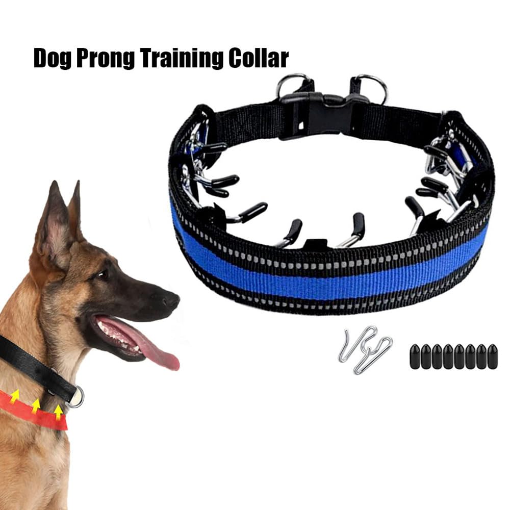 Collar Perro Reflectante Ajustable Collar Perros de Acolchado Neopreno Nylon para Caminar Correr Entrenamiento para Perros Pequeños Medianos Grandes