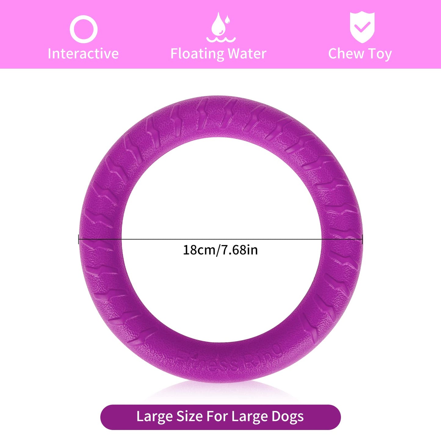 Frisbees para Perros Flotador para Perros Interactivo Duradero Anillo de Fitness para Perros Ejercicio Equipos de Agilidad para Perros para Perros Pequeños Medianos y Grandes