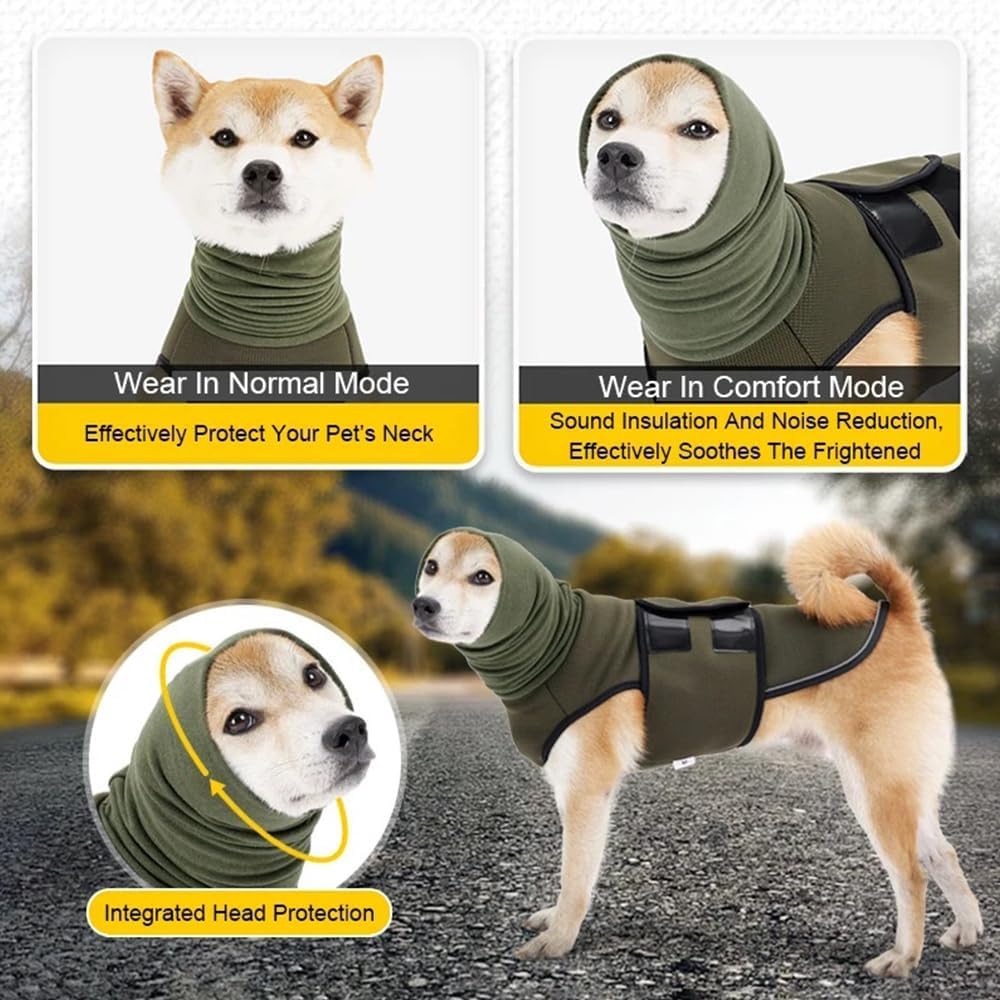Abrigo para Perros Impermeable con Forro De Lana Chaqueta Reflectante De Invierno para Mascotas Ropa De Abrigo Cálida Y Cómoda para Perros Pequeños Y Medianos Verde Militar Talla M(M)