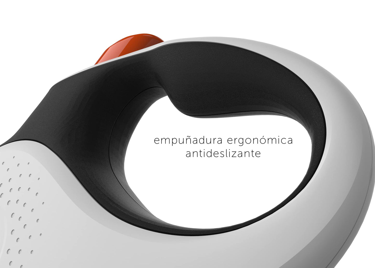 TUG 360° Sin Enredos Correa Perro Extensible | Retráctil de 5 Metros Cinta de Nailon (Medio, Blanco/Naranja)