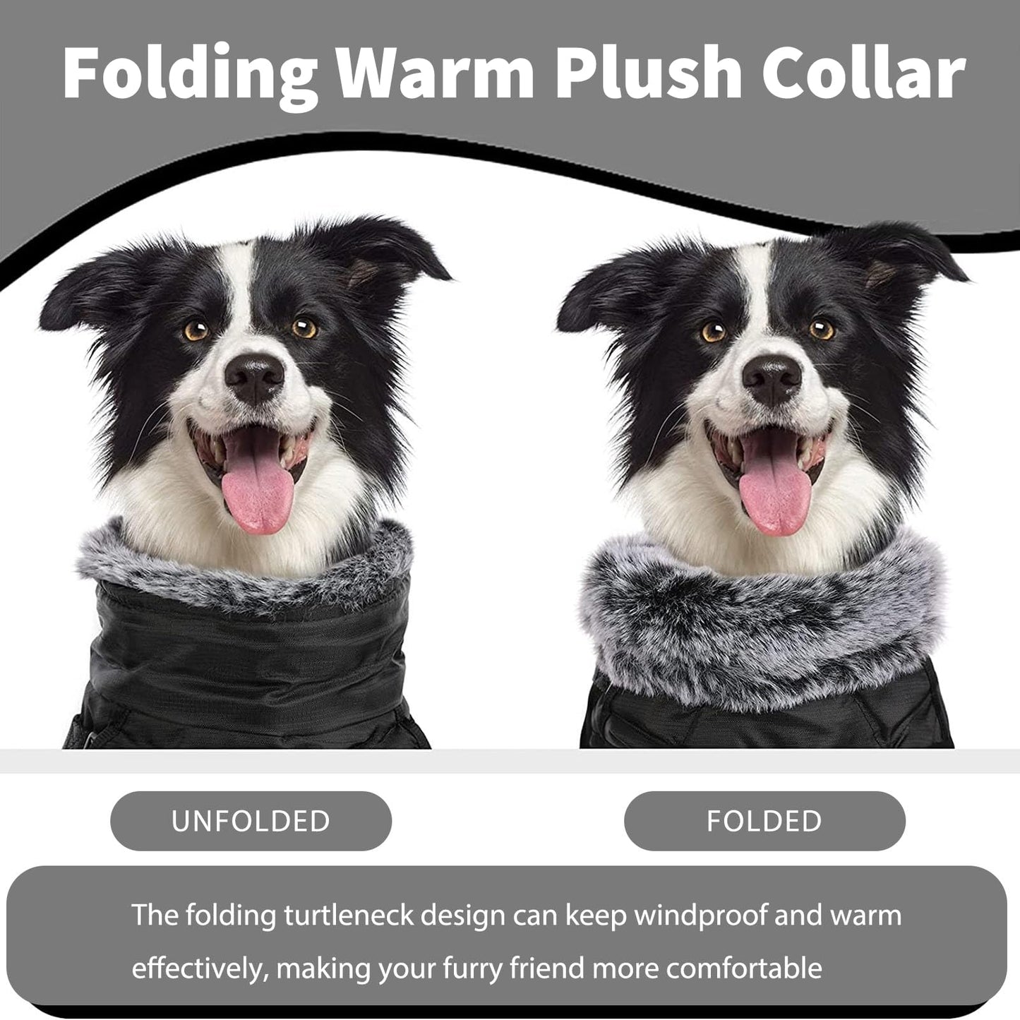 Abrigo para Perro de Invierno,Impermeable Chaqueta de Invierno para Perros con Arnés,Resistente al Viento,Ajustable,Reflectante Ropa para Mascotas Perros Pequeños, Medianos y Grandes