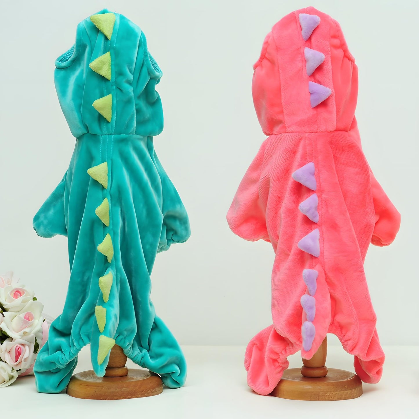 Disfraz Dinosaur Dog Disfraz de Halloween Pet Dino Hoodie para Perros Peque?os y medianos(Verde,Small)