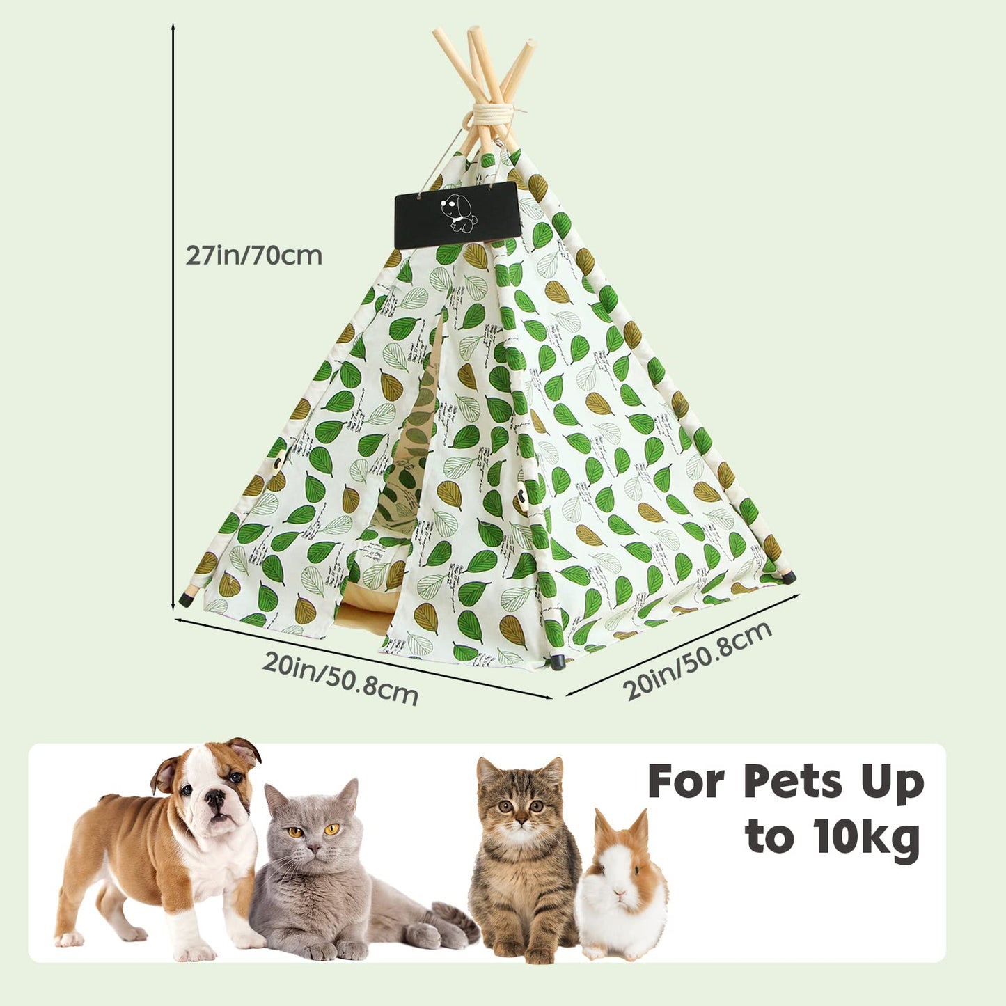 Tienda Tipi para Mascotas para Perros y Gatos,Tipi para Mascotas con Almohada Desmontable y Lavable Plegable,Caseta para Perros,Caseta para Perros