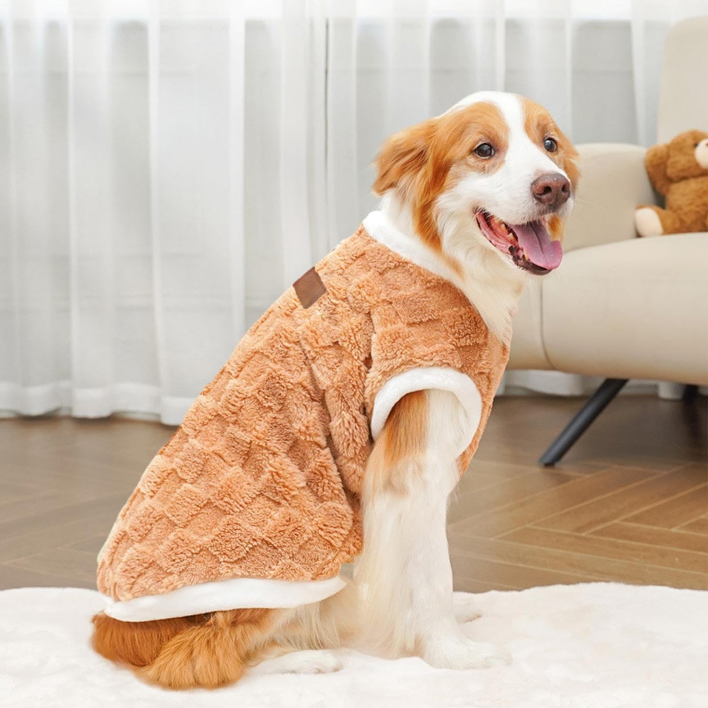 Abrigo Chaqueta De Invierno para Perro, Suéter De Felpa Y Cálido para Mascotas, Ropa Mantener Caliente Pijamas Chaleco De Invierno Peluche para Mascotas, Abrigo para Gato Salir A Pasear