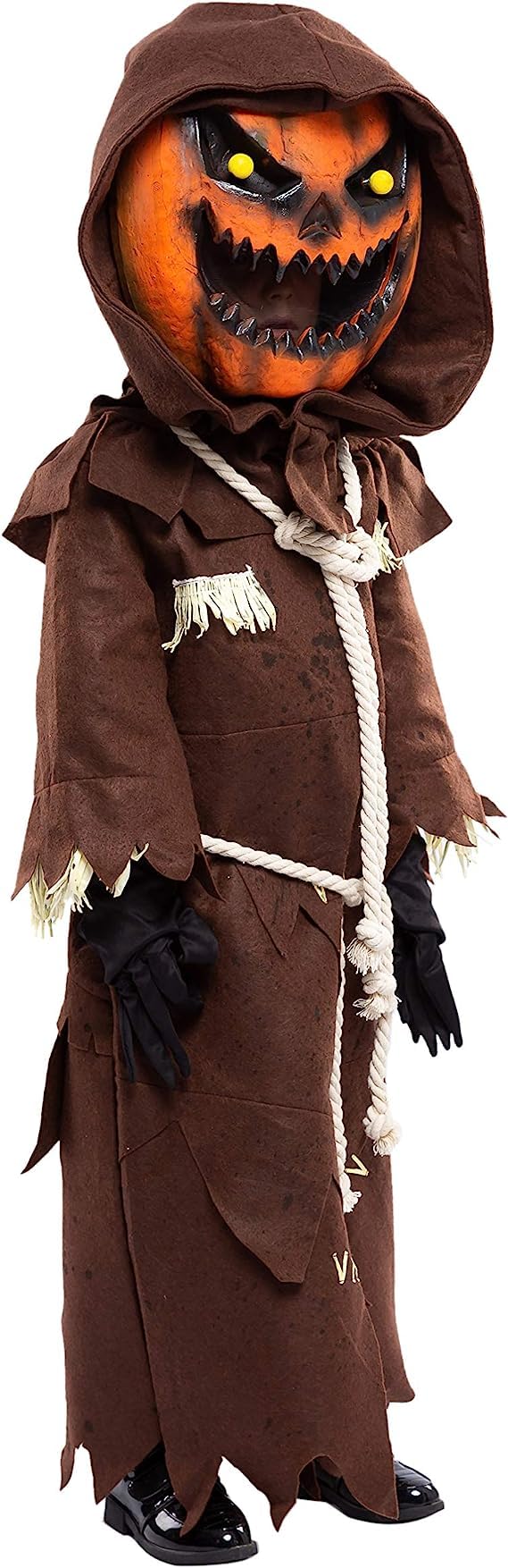 Spooktacular Creations Scarecrow Pumpkin Bobble Head Head con máscara de Halloween de calabaza para niños Rol-Playing (pequeño (5-7 años))