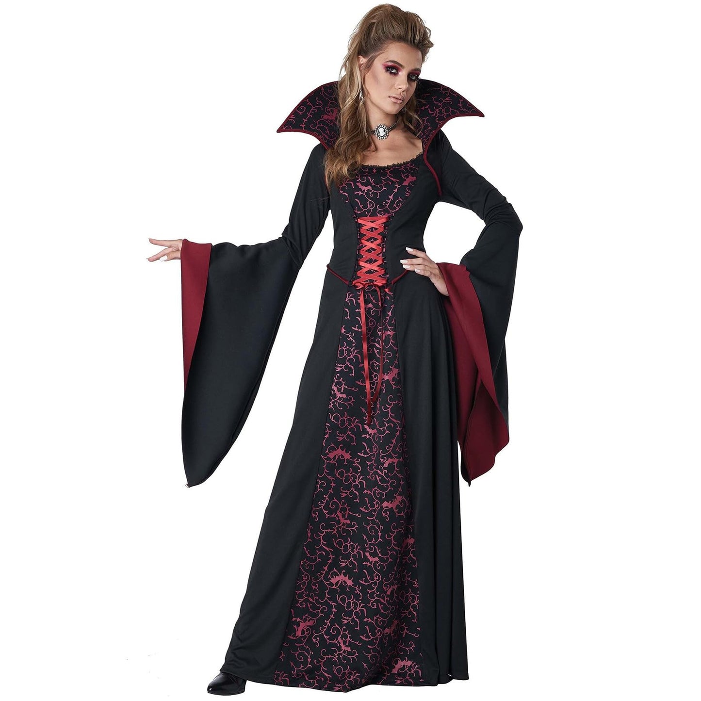 Disfraz Halloween Costume Women Dia de Los Góticos Vudu Gotico Disfraz Gotica Mujer Negro Vestidos Goticos Originales Vampira Vestido Bruja Medieval Disfraz Halloween Mujer Sexy Negro L