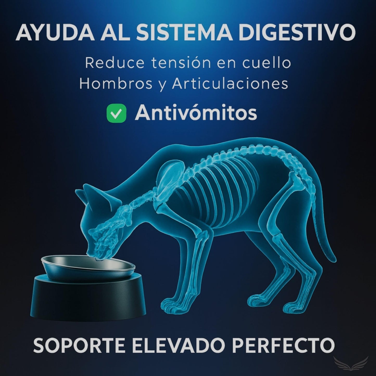 KRAMELÓT Twin Bowl | Comedero - Bebedero para Perro y Gato | Elevado e Inclinado para Mejorar Digestiones | Antivómitos | Cuencos de Acero INOX 304 | Incluye Toalla de Regalo