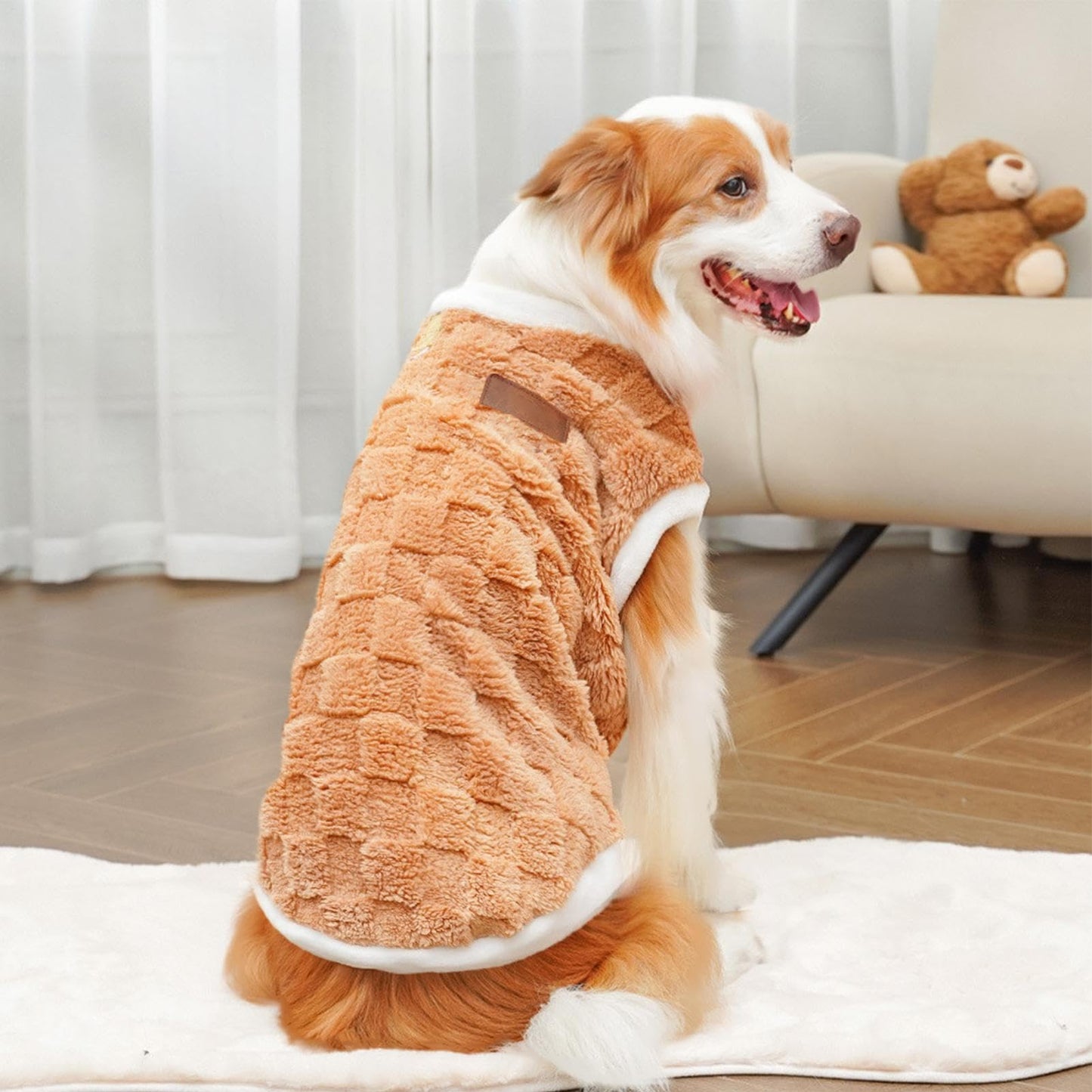 Abrigo Chaqueta De Invierno para Perro, Suéter De Felpa Y Cálido para Mascotas, Ropa Mantener Caliente Pijamas Chaleco De Invierno Peluche para Mascotas, Abrigo para Gato Salir A Pasear