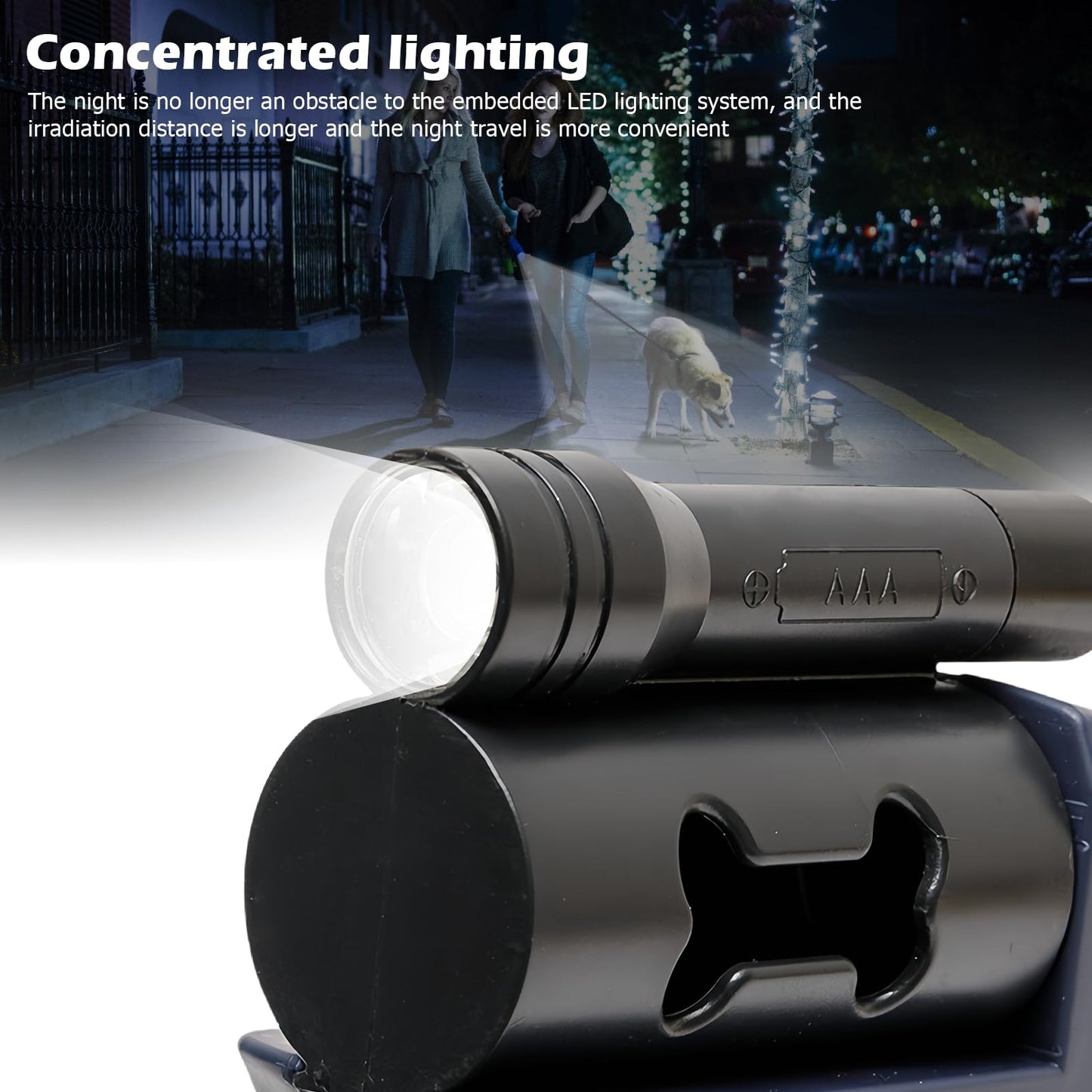 Correa Perro Extensible, Correas Flexi 3M Correa Doble Retráctil para Perro, Correa Extensible Perro Pequeño, con Linterna LED, Asa Ergonómica de Goma, para Perro Grande Mediano y Pequeño, hasta 30KG