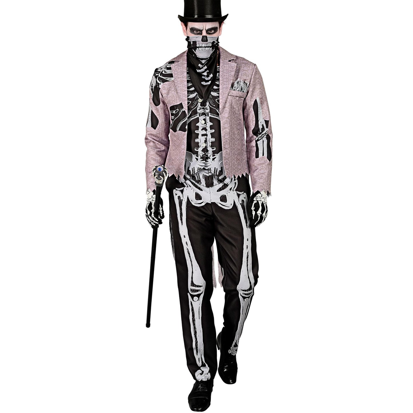 Disfraz de novio esqueleto con frac, hombre hueso, no muerto, disfraz para Halloween
