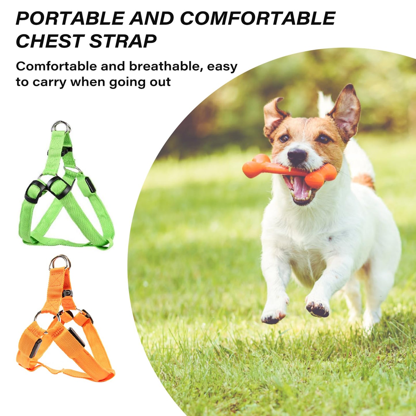 Arnés 2 piezas Light Up, para Perros Luminoso Recargable, Luminoso Arnés para Perros, Iluminado Recargable Para Paseo Nocturno Para Pequeños M