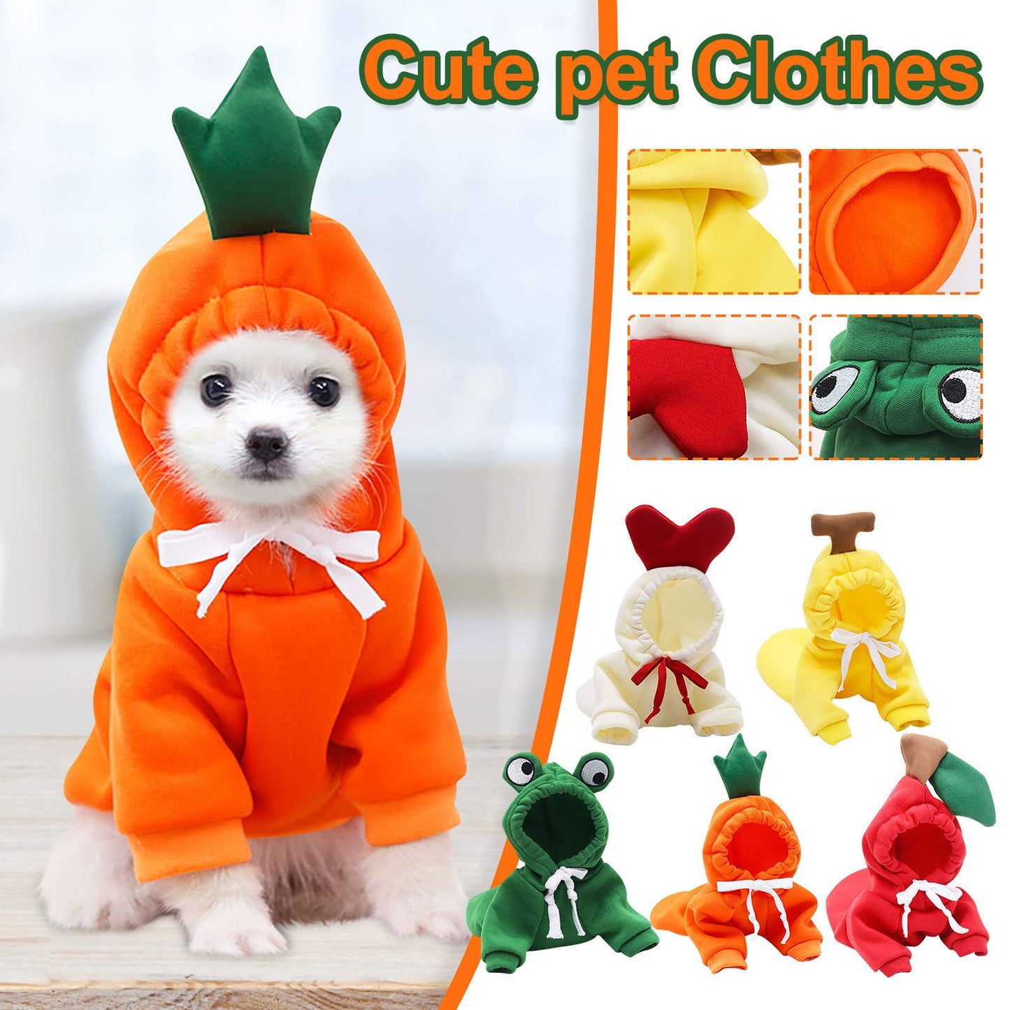 Abrigo Mascotas Perro Pequeño Invierno Casual Sudadera con Capucha Abrigo Cálido Chaqueta para Chihuahua Yorkshire - Santd Paws