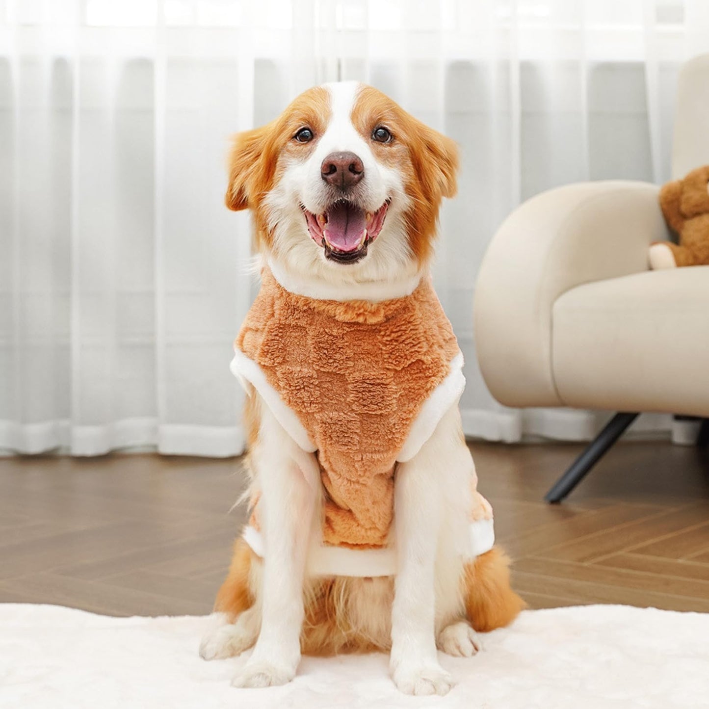 Abrigo Chaqueta De Invierno para Perro, Suéter De Felpa Y Cálido para Mascotas, Ropa Mantener Caliente Pijamas Chaleco De Invierno Peluche para Mascotas, Abrigo para Gato Salir A Pasear