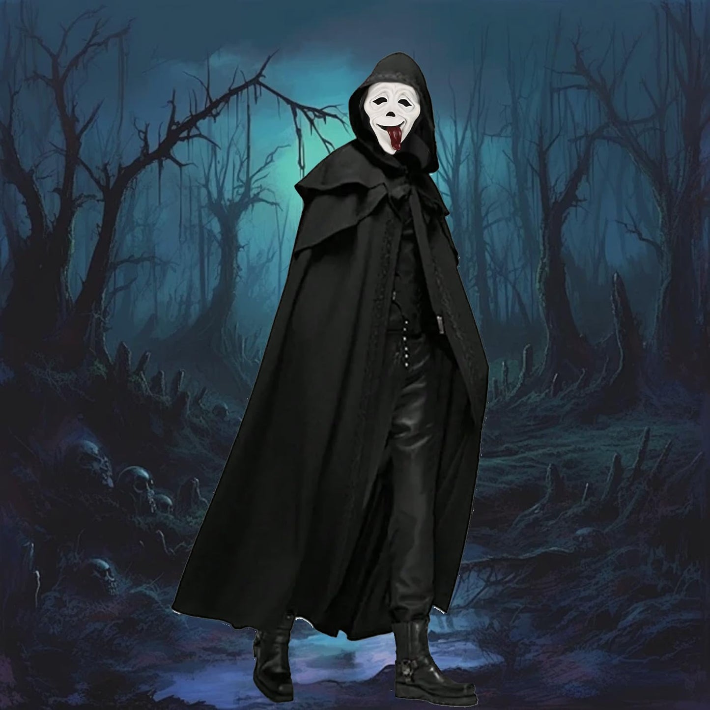 Disfraz Mascara Scream, Ghostface Disfraz, Mascara Ghostface, Ghostface Disfraz, Disfraz Halloween Scream, Scary Movie Disfraz, Máscaras De Fantasmas Para Fiestas Temáticas y Juegos De Rol