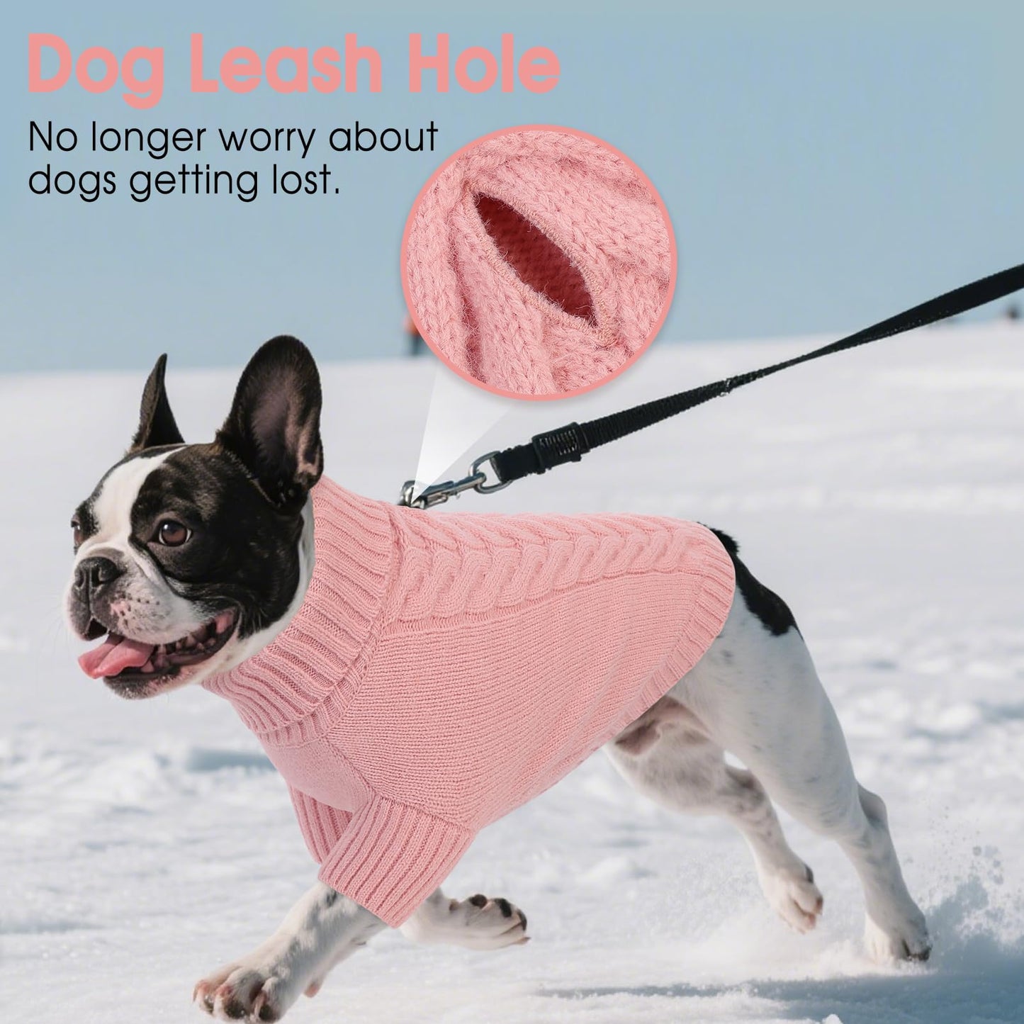 Abrigo Jersey Perro Mediano,Suéter para Perros Gato Cálido Ropa de Invierno,Abrigo para Mascotas para Bulldog Frances,Chihuahua,Teckel, L