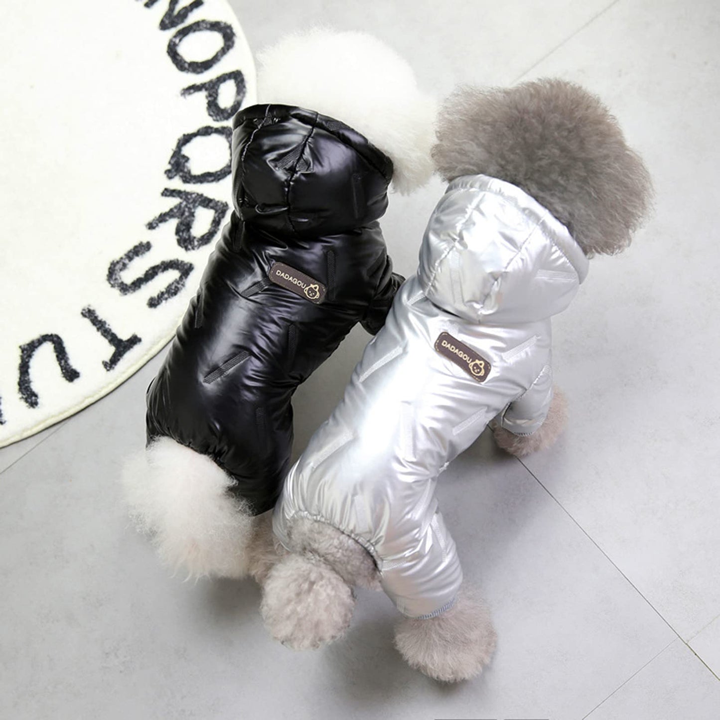 Abrigo Impermeable para Perros Chaqueta cálida de Invierno,Chaqueta para Perros con Forro Polar,Windproof Ropa para Mascotas,Abrigo con Capucha para Perros Pequeñas, Medianas y Grandes