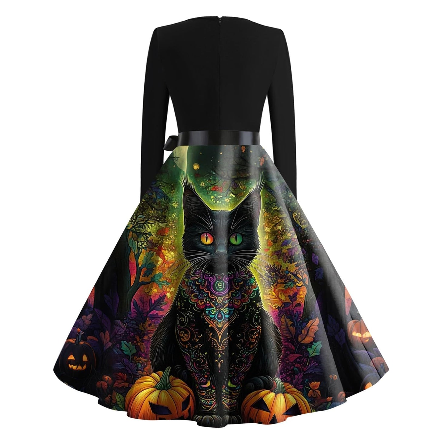 Disfraz Halloween Mujer Vestidos Halloween Hallowen Fantasia Terror Hallowen Disfraz Esqueleto Mujer Demonio Bruja Verde Militar Steampunk Vampiresa Vestido Bruja Verde Militar M
