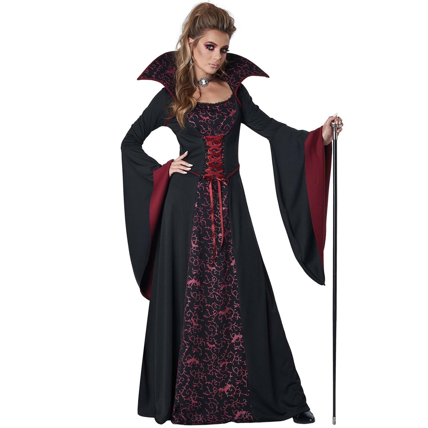 Disfraz Halloween Costume Women Dia de Los Góticos Vudu Gotico Disfraz Gotica Mujer Negro Vestidos Goticos Originales Vampira Vestido Bruja Medieval Disfraz Halloween Mujer Sexy Negro L