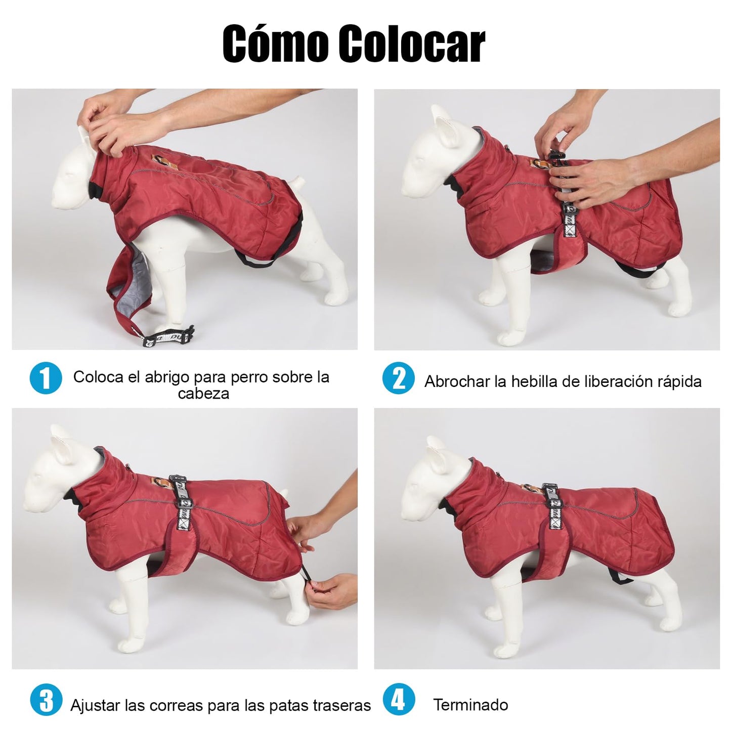 Abrigo de Invierno para Perros Chaqueta a Prueba de Viento Cálido para Perros Medianos Grandes Chaleco Reflectante Ajustable Perro Ropa al Aire Libre para Mascotas