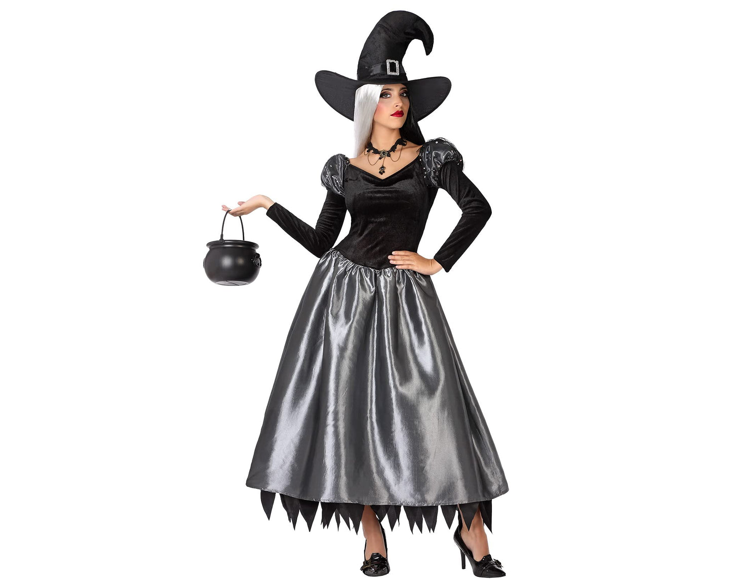 Disfraz bruja plateada mujer adulto XS