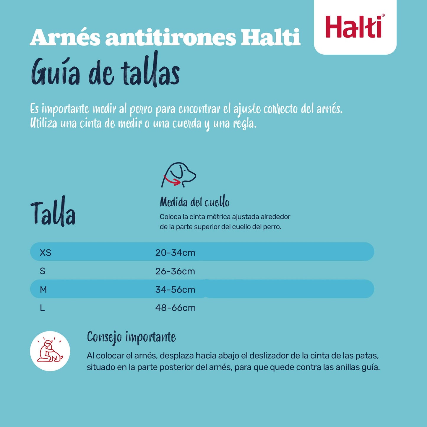 Arnés anti tirones HALTI - Para evitar que tu perro tire de la correa, Ajustable, Ligero y Fácil de Usar. Reflexiva Adiestramiento canino Arnés para perros medianos (Talla M, Nogal Intenso)