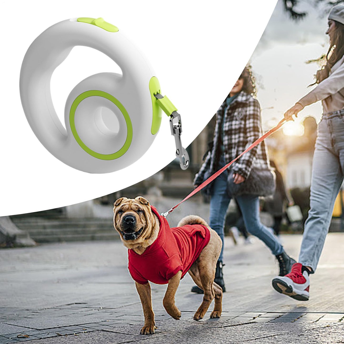 Correa Retráctil para Perros | Cuerda Extensible para Adiestramiento Y Paseos - Cuerda de Adiestramiento Antideslizante y Ergónomica, Resistente para Senderismo y Paseos Nocturnos