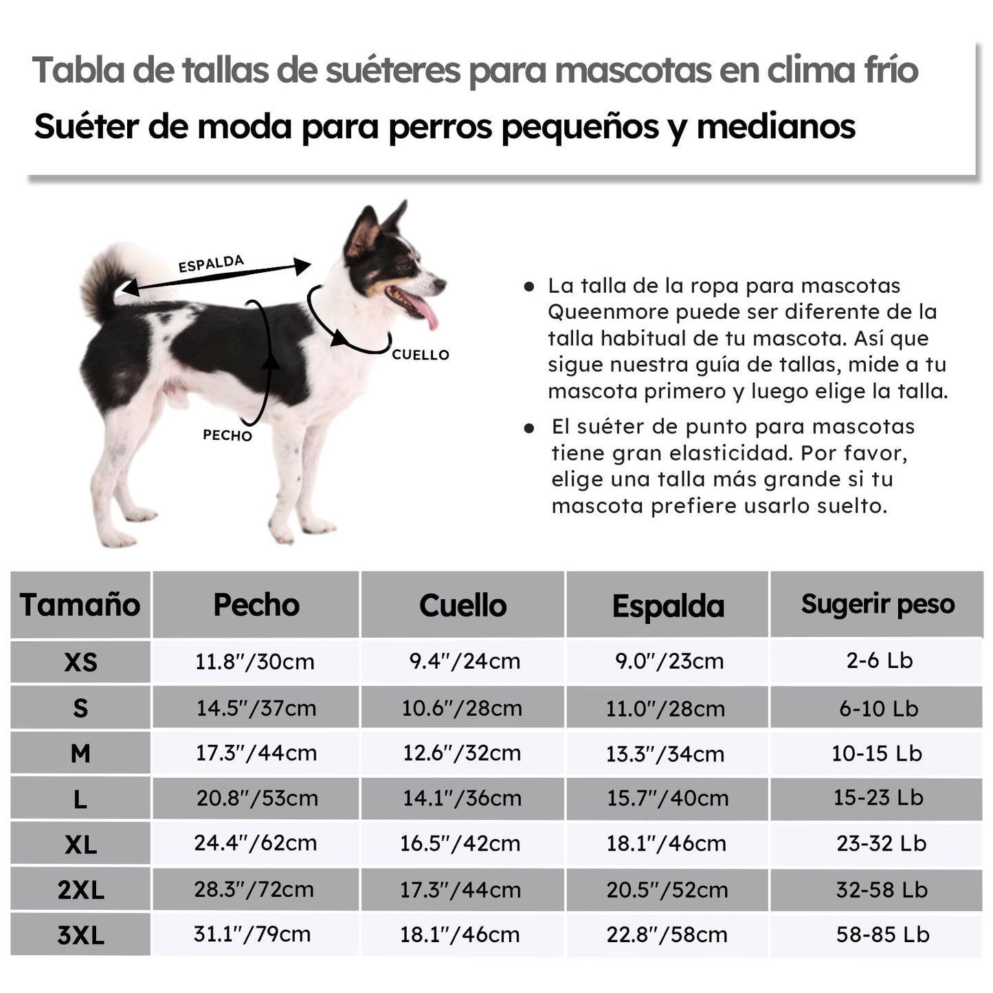 Queenmore Jersey para Perro Pequeño Bouledogue Francés Cálido Suéter para Perros Suéter Chihuahua Abrigo Teckel Ropa de Invierno para Perro Gato, Gris Oscuro,XS