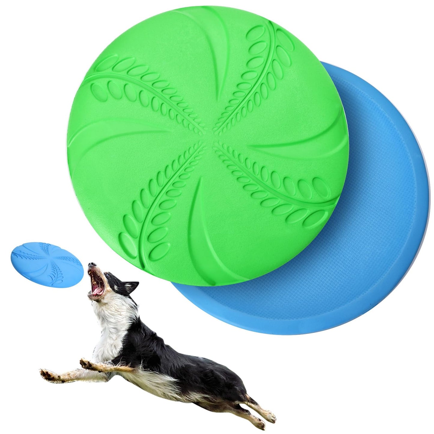 Frisbee Perros, 2 unidad Perros interactivos Frisbee, Juguete de Disco Volador para Perro, Se Utiliza para Ejercitar Deportes al Aire Libre para Perros,Se Puede Utilizar Como Platos para Perro