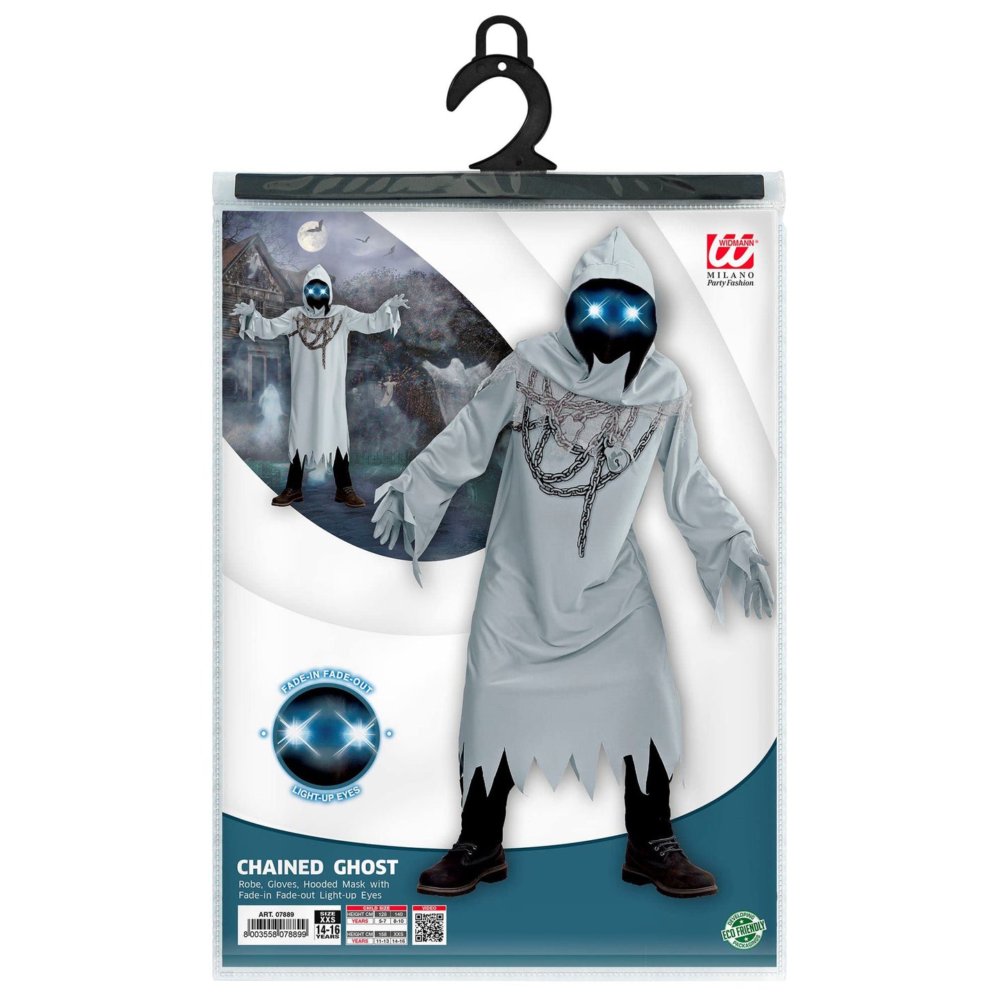 Disfraz infantil fantasma encadenado, demonio, fantasma, Halloween