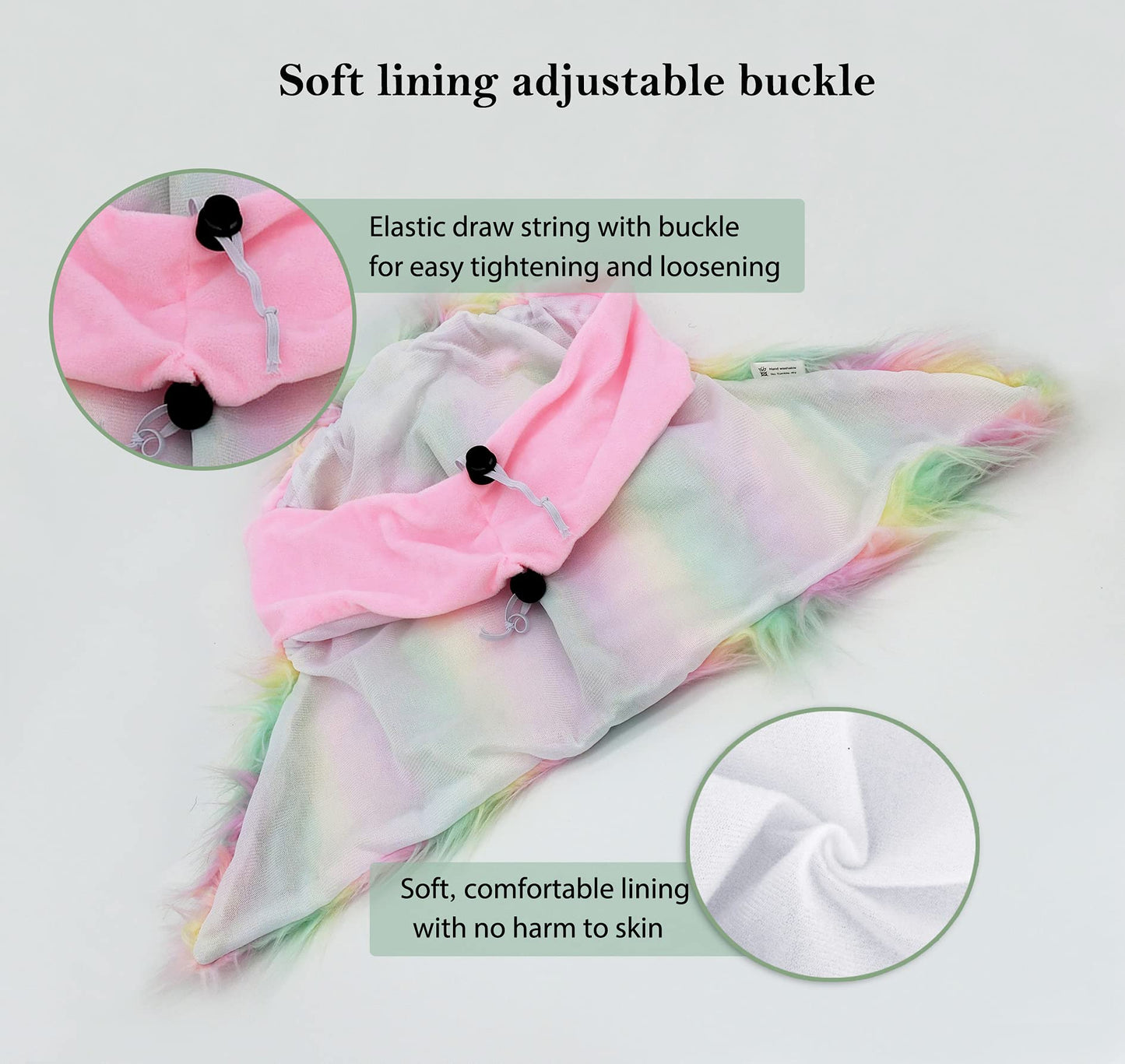 Disfraces de Reideer para Mascotas, Linda Peluca Peluda para Halloween, Navidad, Accesorios de Ropa para Mascotas (Unicornio, Talla M)