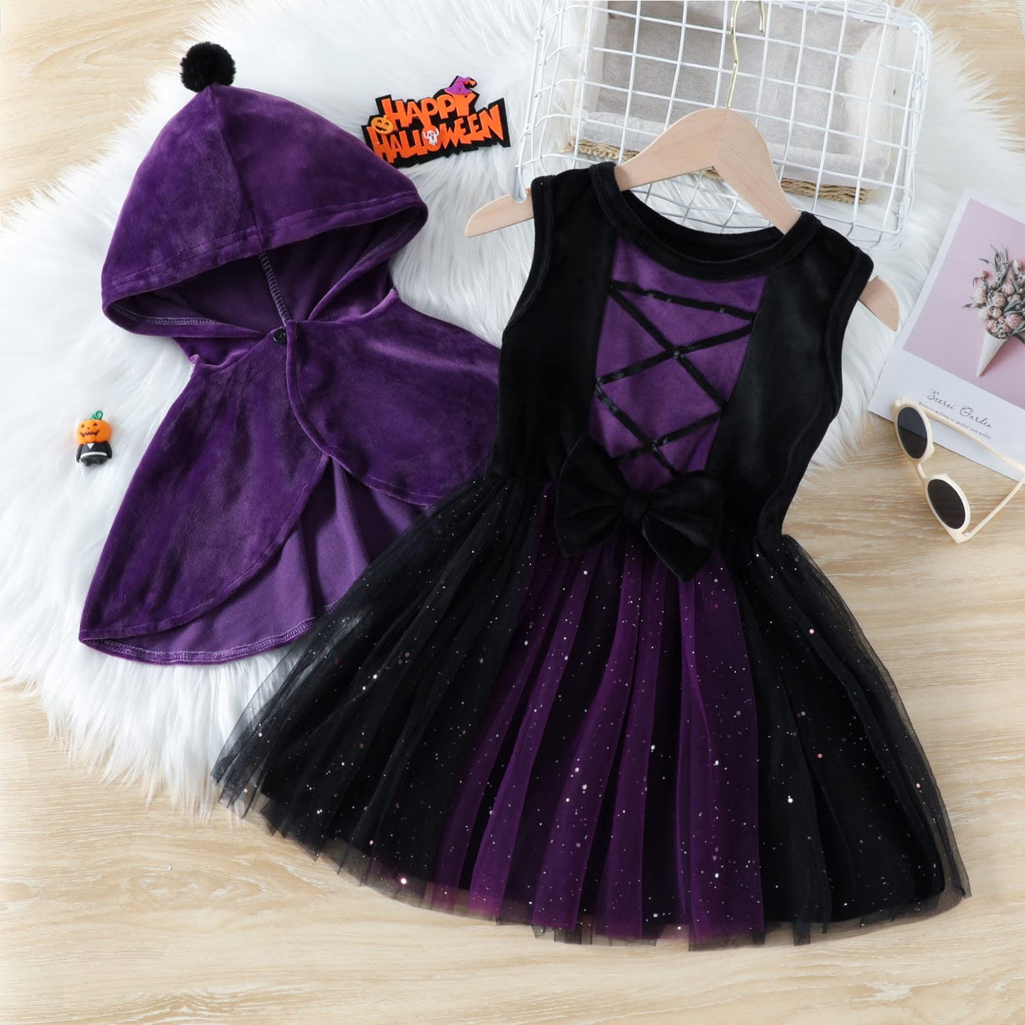 Disfraz de bebé para niño de Halloween, bonito color naranja, disfraces de Halloween, cosplay, carnaval, niño, vestido de princesa, disfraz conjunto capa y chal recién nacido divertido niños disfraz