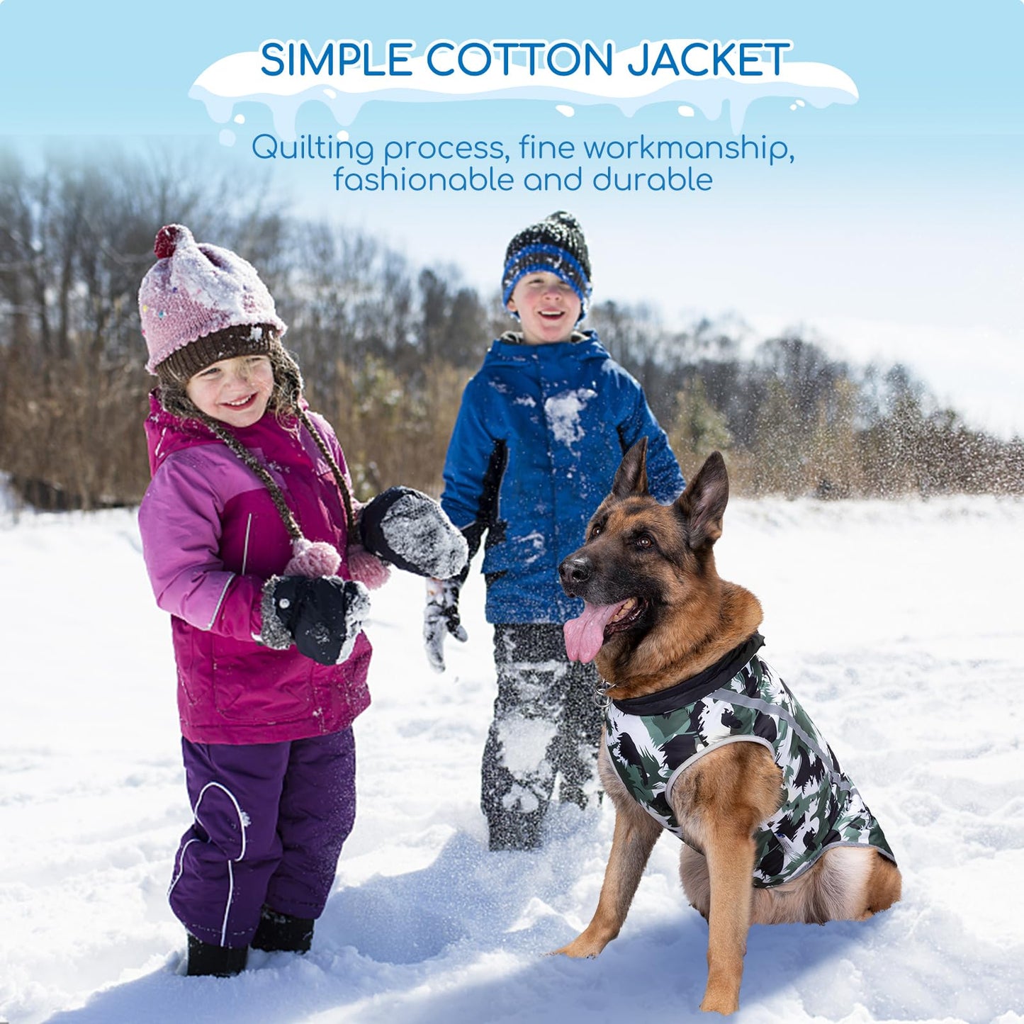 Nobleza - Abrigo para Perros, Chaqueta de Invierno para Mascotas, Ropa Cálida para Perros con Seguridad Reflectantes Tiras, Ultraligero, Resistente al Viento, Impermeable (S)