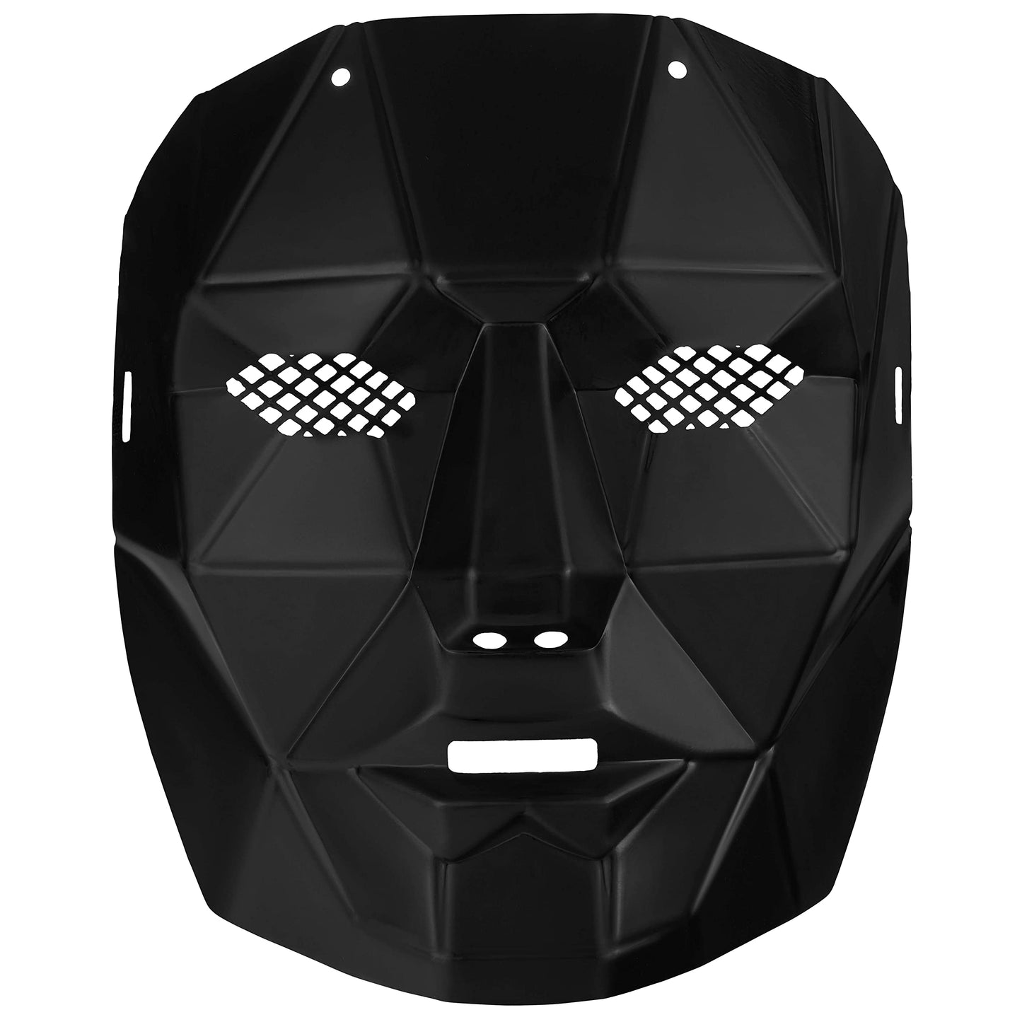 Disfraz Balinco La Máscara de Juego + Pasamontañas + Guantes Negros + 1x Tarjeta de Juego para Halloween, Carnaval y Carnaval como Disfraz para Hombres y Mujeres (Jefe)