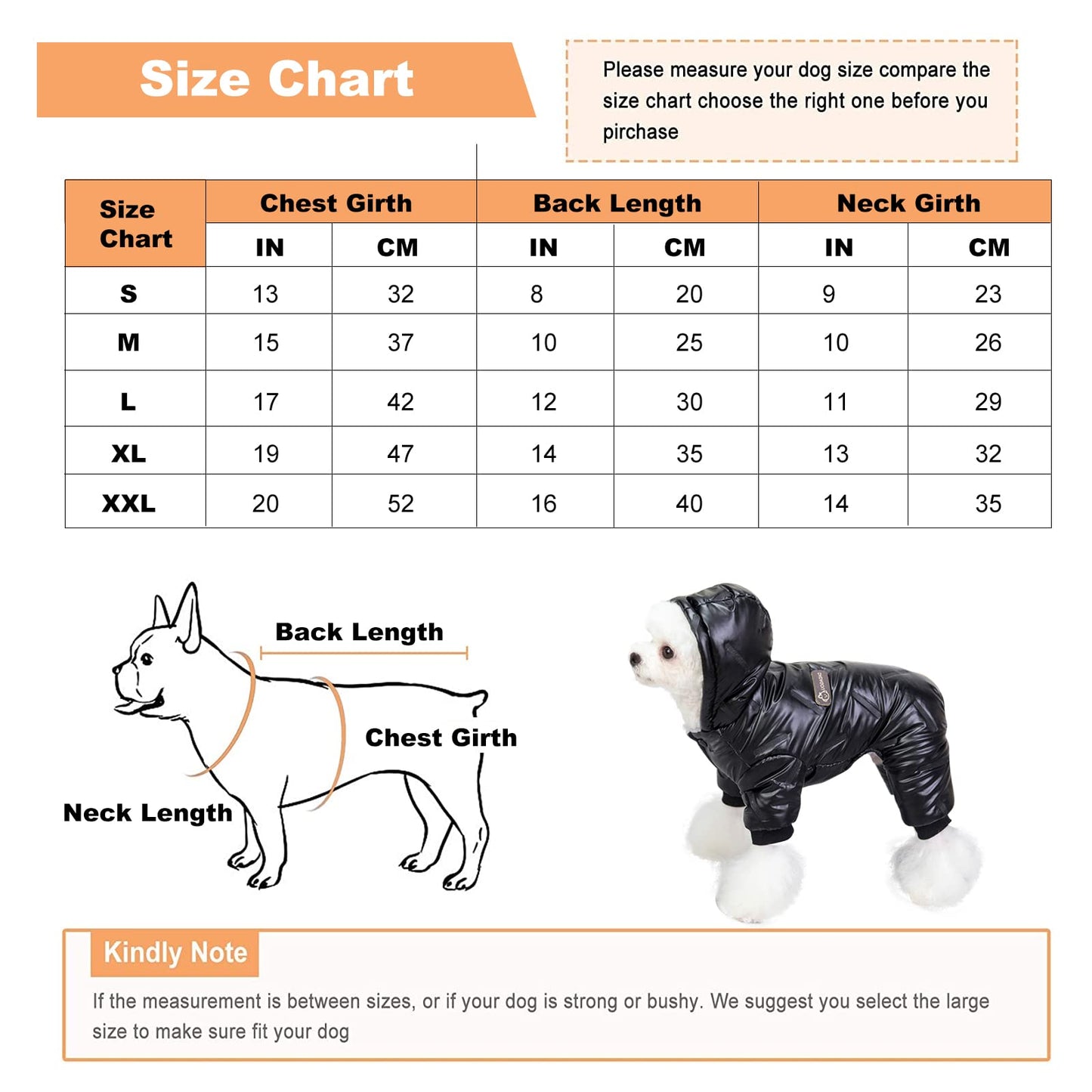 Abrigo Impermeable para Perros Chaqueta cálida de Invierno,Chaqueta para Perros con Forro Polar,Windproof Ropa para Mascotas,Abrigo con Capucha para Perros Pequeñas, Medianas y Grandes