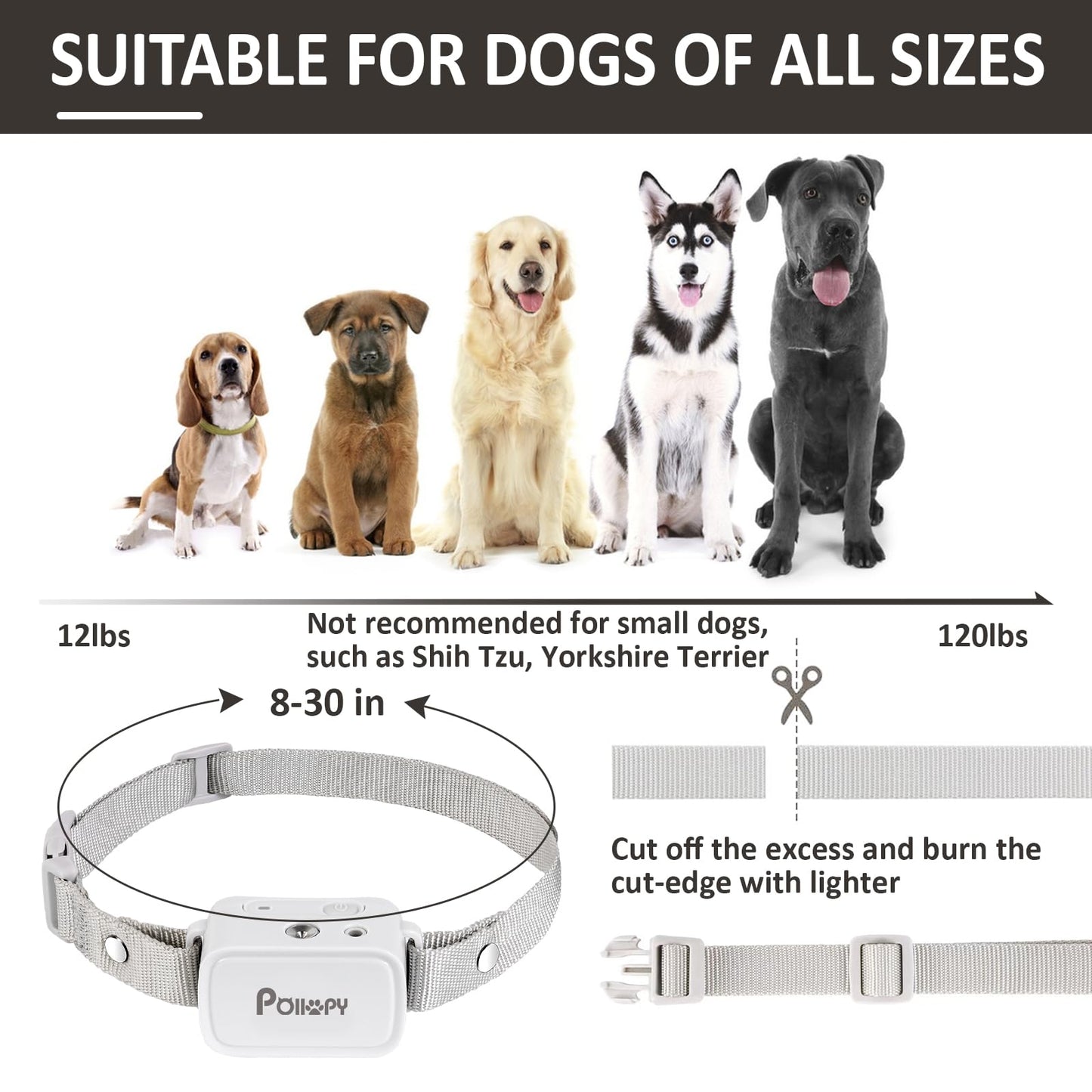 Collar de Adiestramiento para Perros de Citronela con Control Remoto, 3 Modos de Uso: Vibración y Pitido y Aerosol, Humana y Seguro Recargable Collar Antiladridos, Rango Remoto de 300M