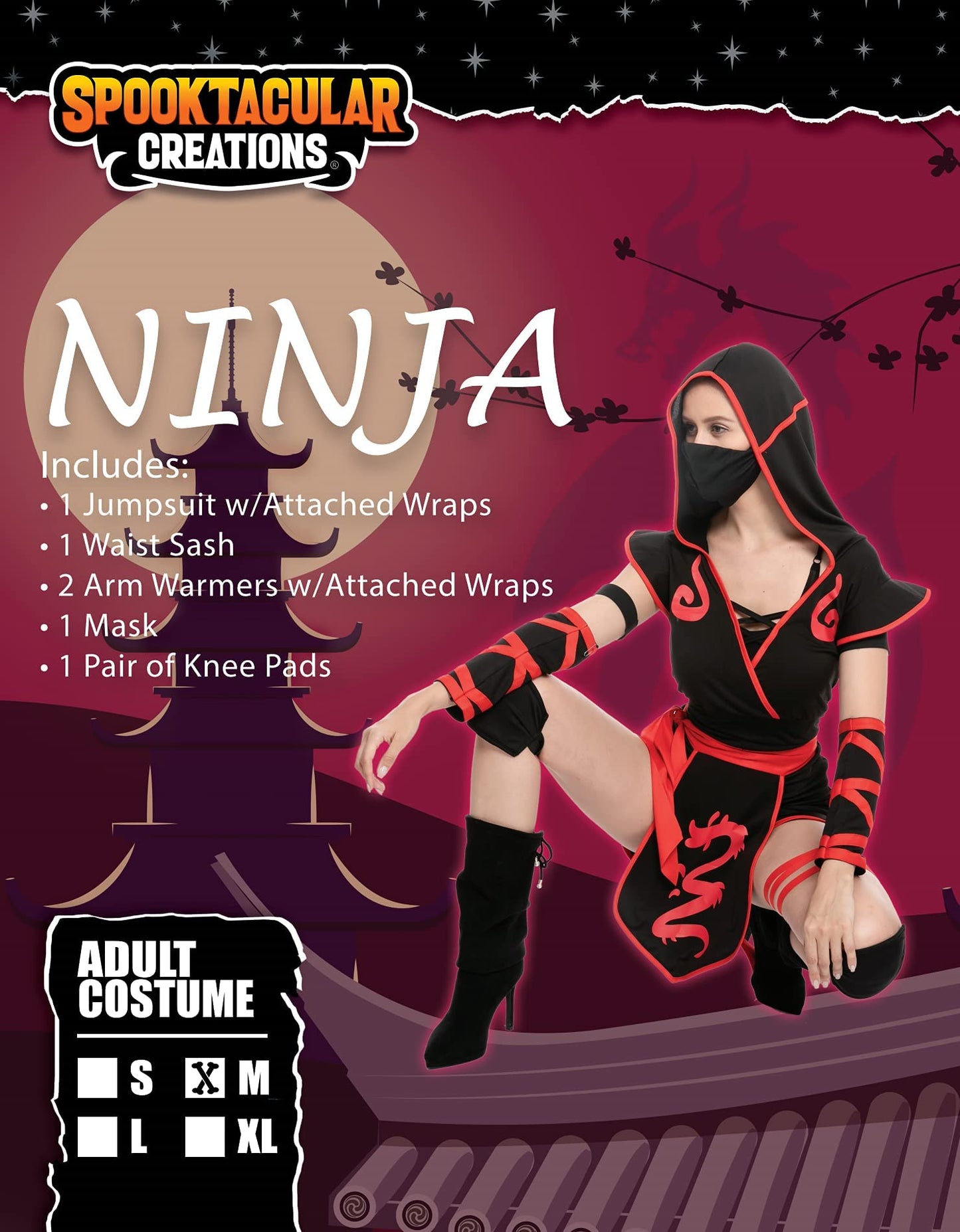 Disfraz de Ninja Adulto para Mujer, Fiesta de Disfraces, Truco o Trato, Fiesta Cosplay