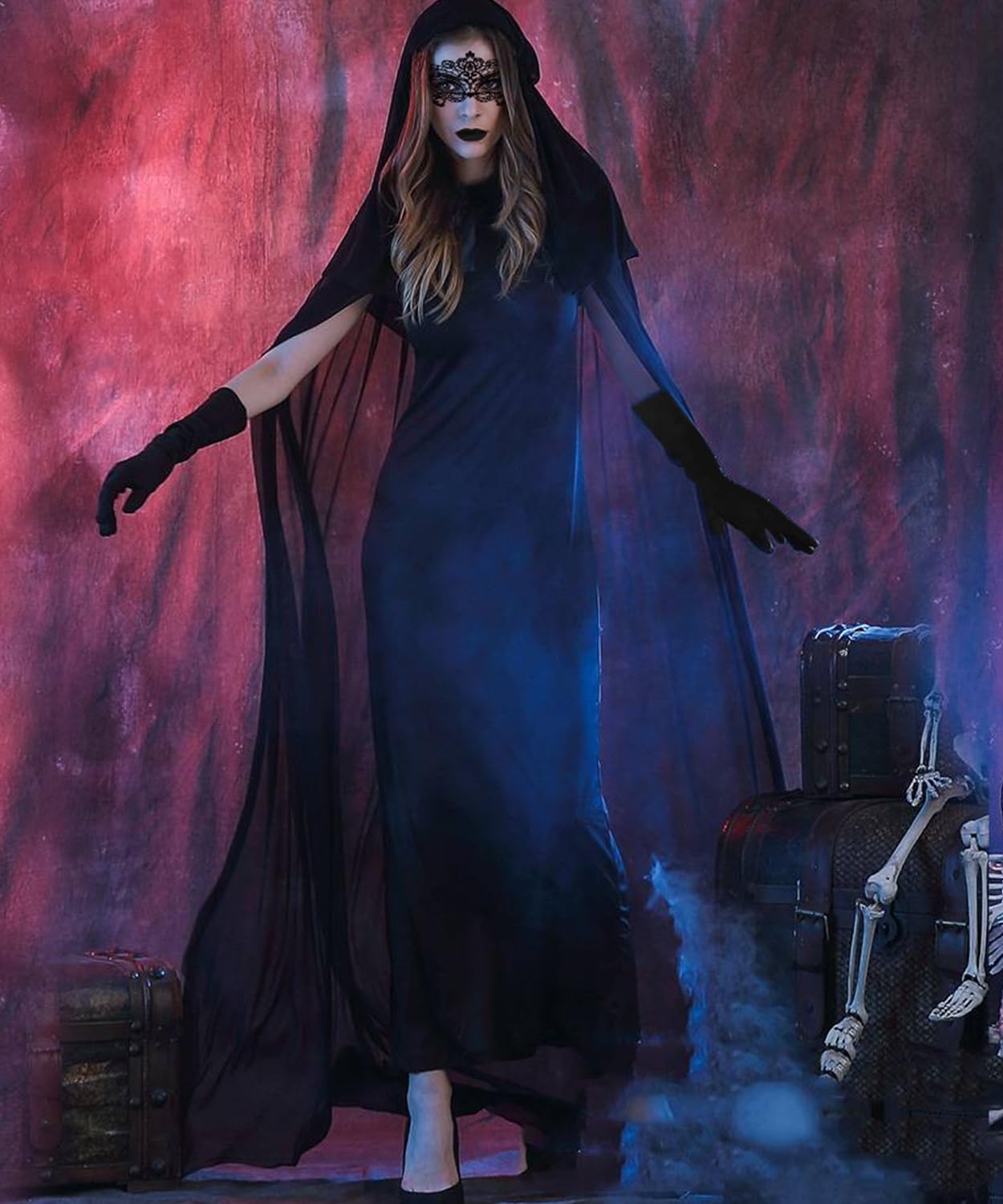 Disfraz Halloween Mujer Disfraz Novia Cadaver, Disfraz de Novia Fantasma Disfraz Bruja Disfraces Halloween Disfraz Fantasma Adulto,Disfraces Novia Disfraz Zombie Mujer para Halloween,Carnaval (S)