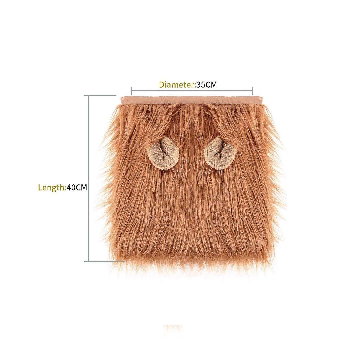 Disfraz de Perro Peluca de Leones de Perro con Orejas Traje de Mascota Ajustable Vestido de Perro por Menos de 74 cm