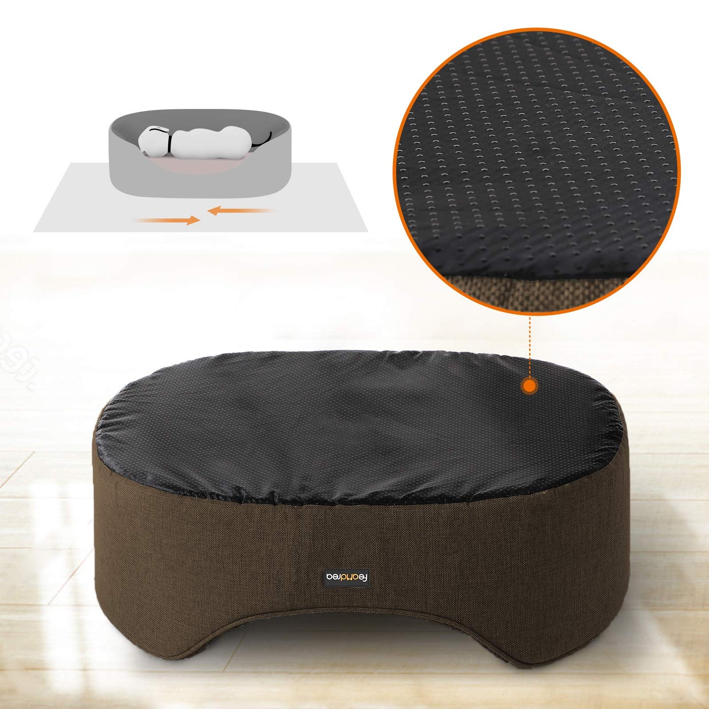 Feandrea Cama para Perro, Cojín Reversible, Lavable, 83 x 63 x 27 cm PGW032K01