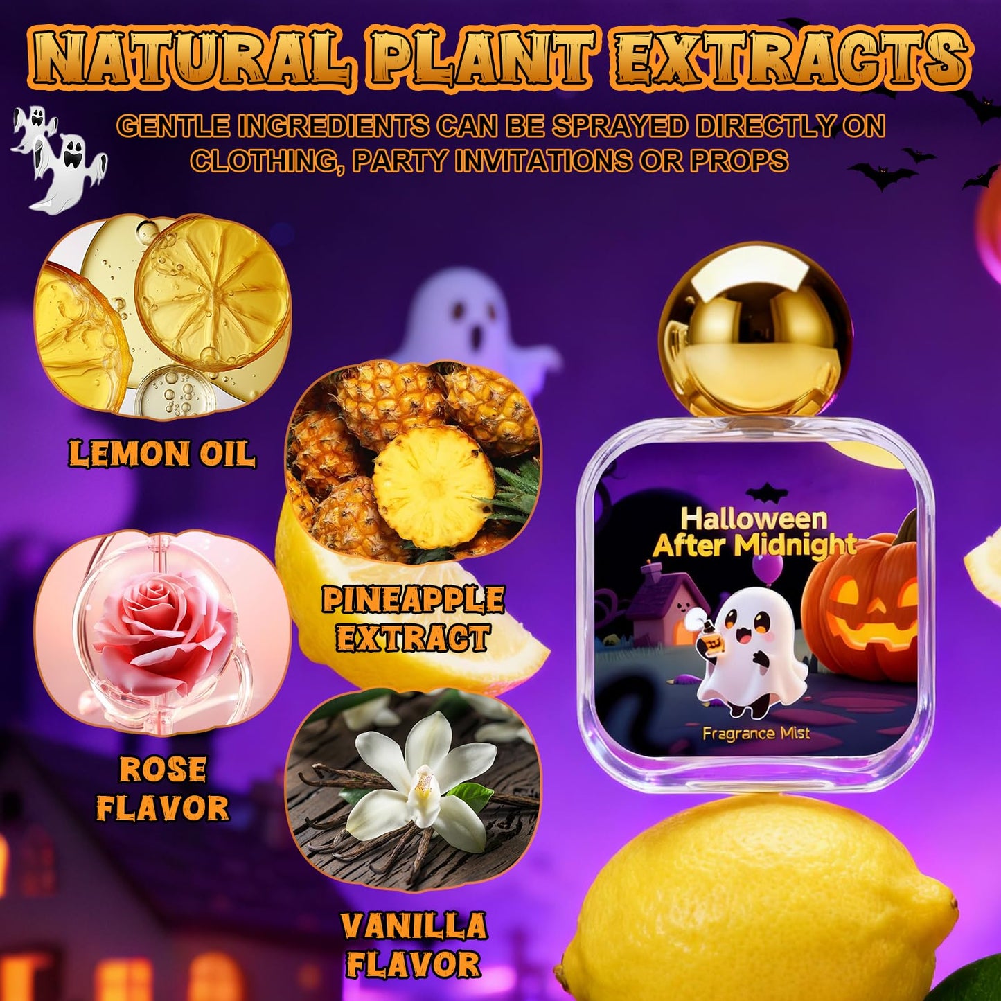 Halloween Perfume Mujer, Perfume de Halloween, Perfumes Mujer, Perfumes de Hombre, Limón Amaderado, Perfecto para halloween, Añade un Toque de Glamour, 50ml