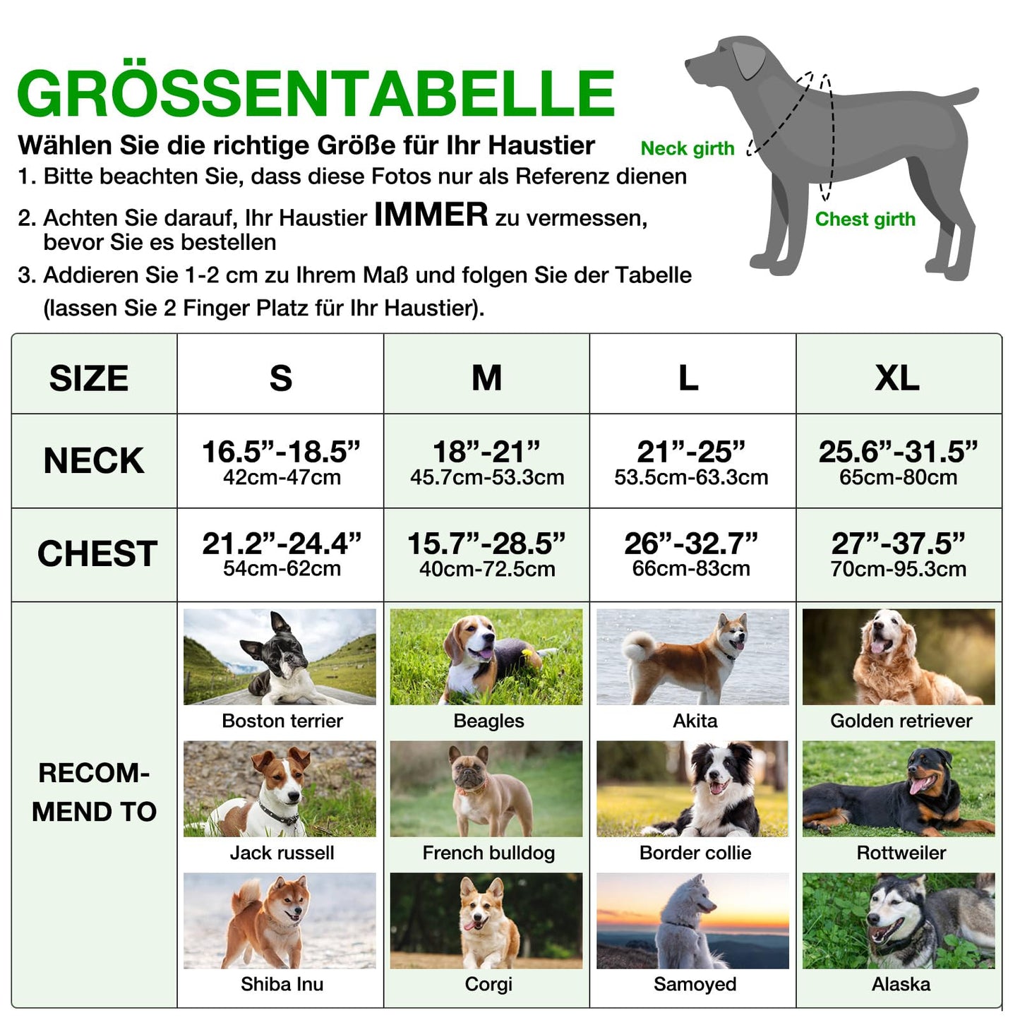 Arnés luminoso LED para perros recargable por USB, completamente iluminado, brilla en la oscuridad para paseos nocturnos, chaleco de seguridad, perros medianos y grandes (verde, L)