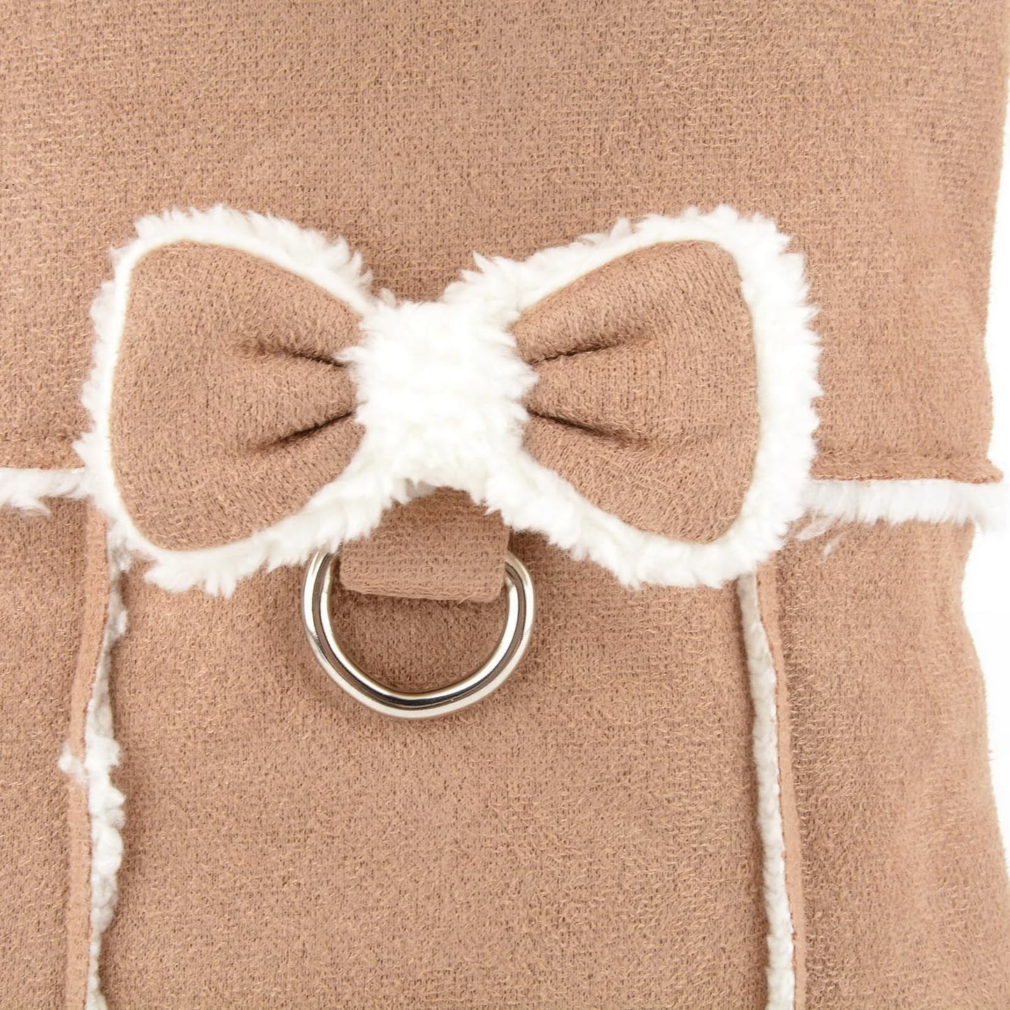 Abrigo de forro polar para perro pequeño, chaqueta con arnés para mascotas con lazo y anillo en D, chaleco suave para otoño e invierno con cuello mullido, ropa de gato chihuahua