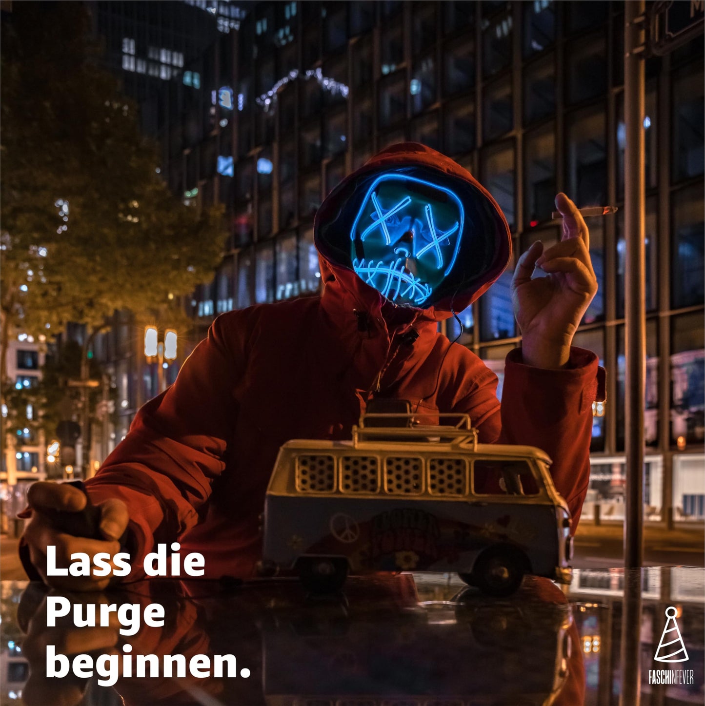 Disfraz Máscara led de Halloween Purge azul, máscara de disfraz con control para Halloween, carnaval y como disfraz para hombres y mujeres, colores a elegir