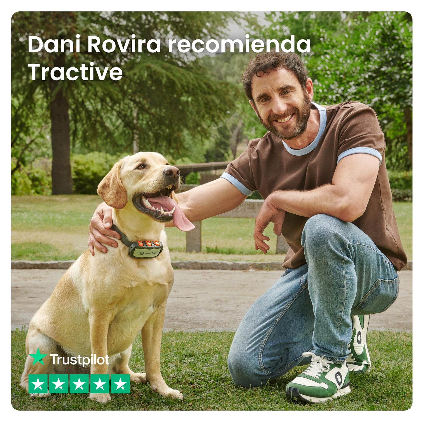 Tractive - GPS perros XL Adventure | Carcasa fibra de vidrio | Hasta 1 mes de batería | Líder de mercado | Localización mundial en vivo | Alertas antifuga | Monitor de actividad con avisos de salud