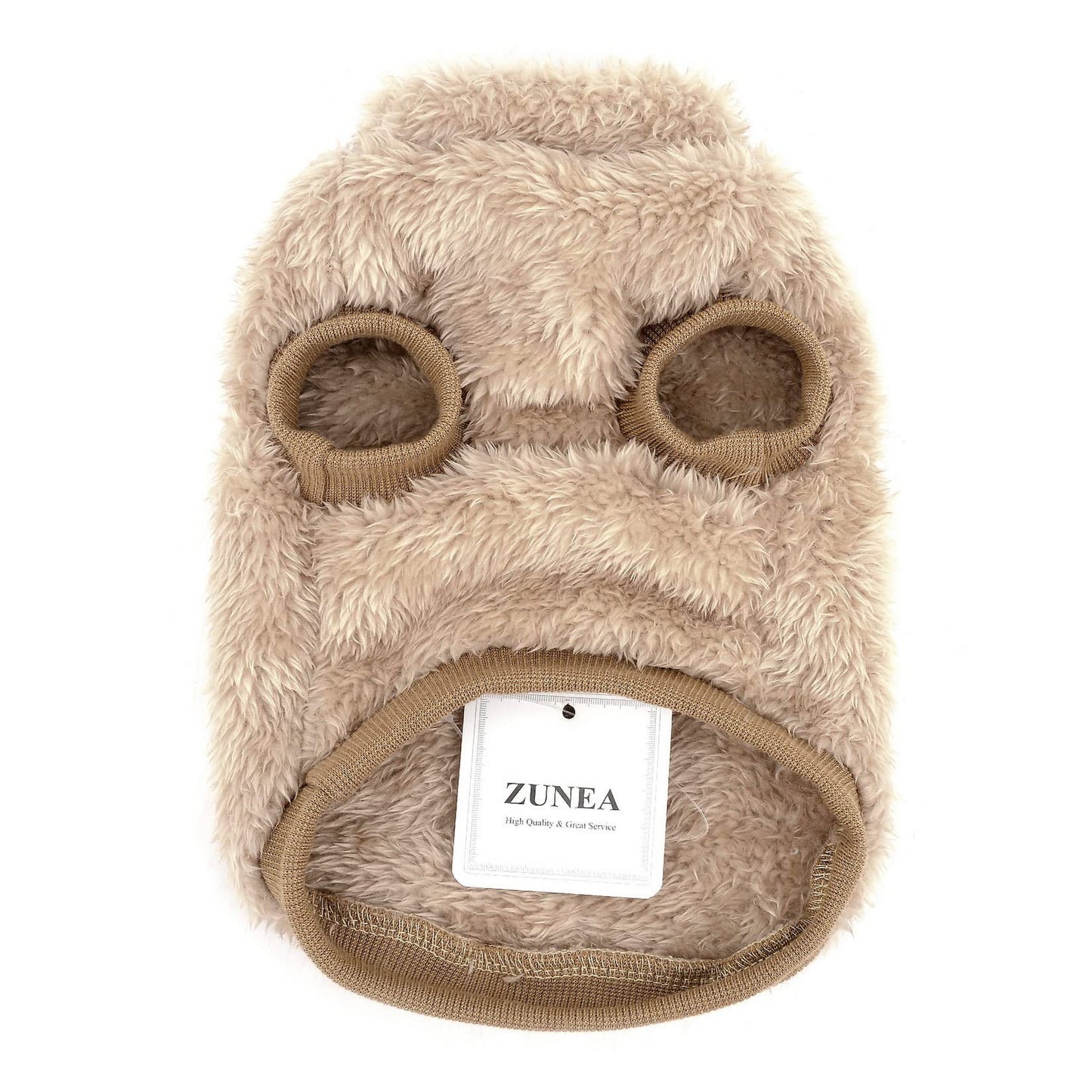Abrigo Chaqueta para Perros Pequeños Invierno Ropa de Forro Polar Cálida Suave Mullida Jerséis para Cachorros con Anillo en D para Arnés Correa Ropa para Mascotas Chihuahua Gatos Marrón L