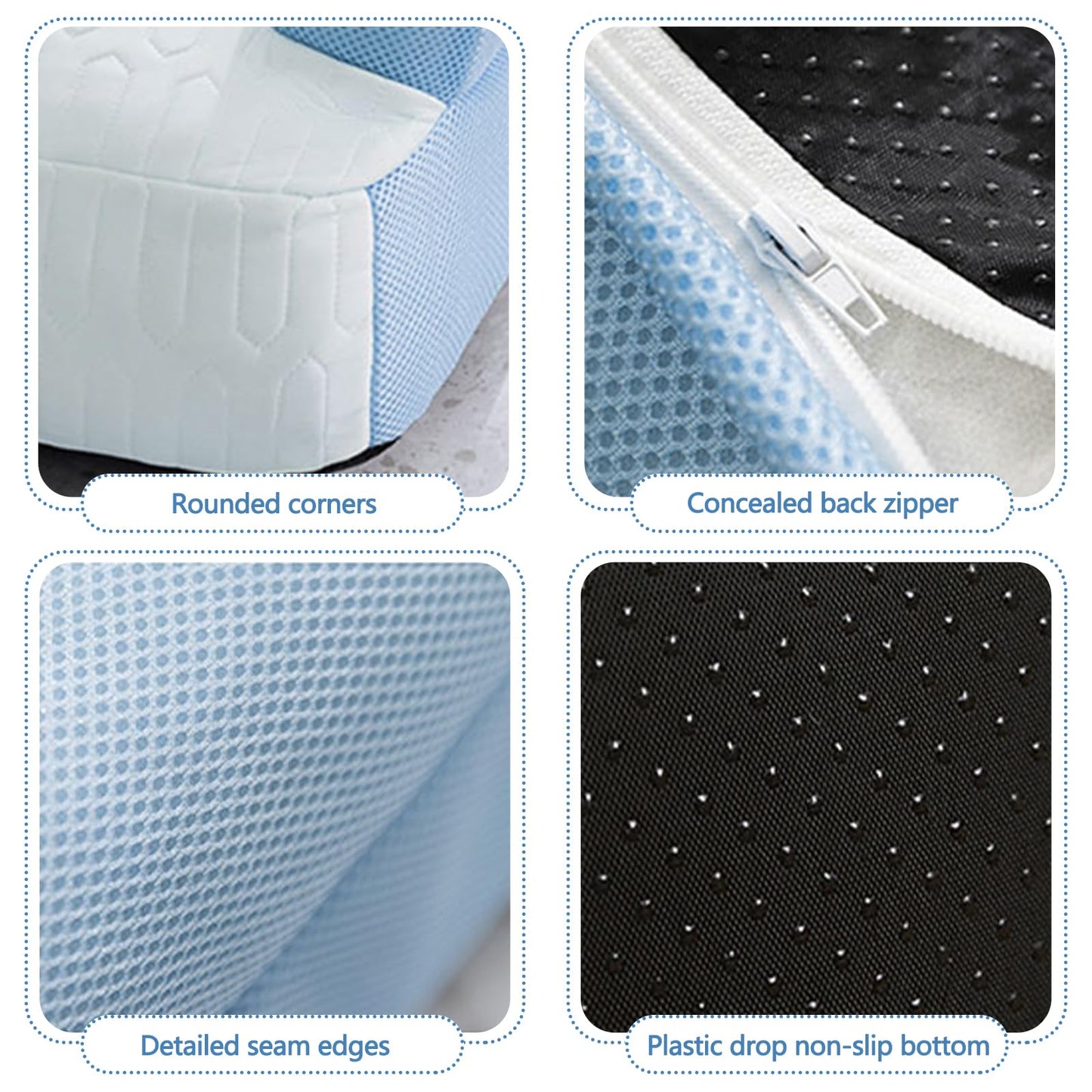 Galatée Cama Refrescante para Perros, Cama Ortopédica De Espuma, Funda Extraíble y Lavable, Sofá Cama para Mascotas con Laterales Acolchados, Cama Suave y Relajante para Gatos(M, Azul)