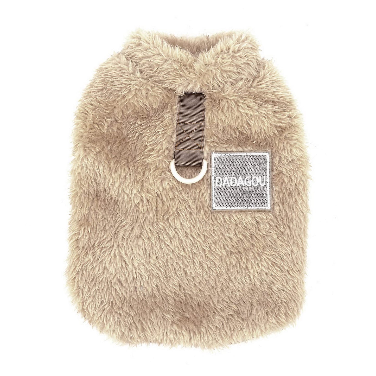 Abrigo Chaqueta para Perros Pequeños Invierno Ropa de Forro Polar Cálida Suave Mullida Jerséis para Cachorros con Anillo en D para Arnés Correa Ropa para Mascotas Chihuahua Gatos Marrón L